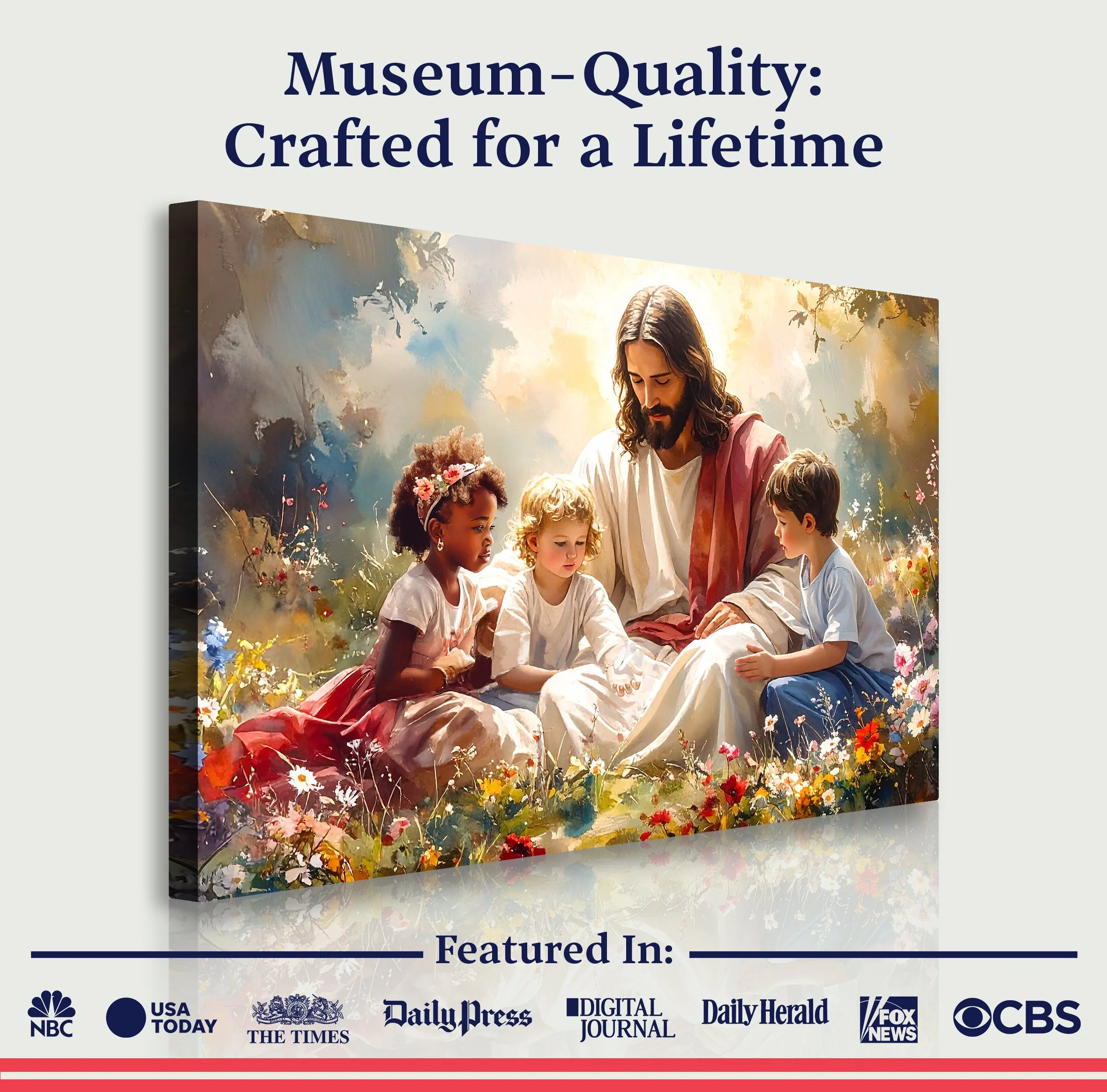Jesus With Children Faith Wall Art VIII - Image 6