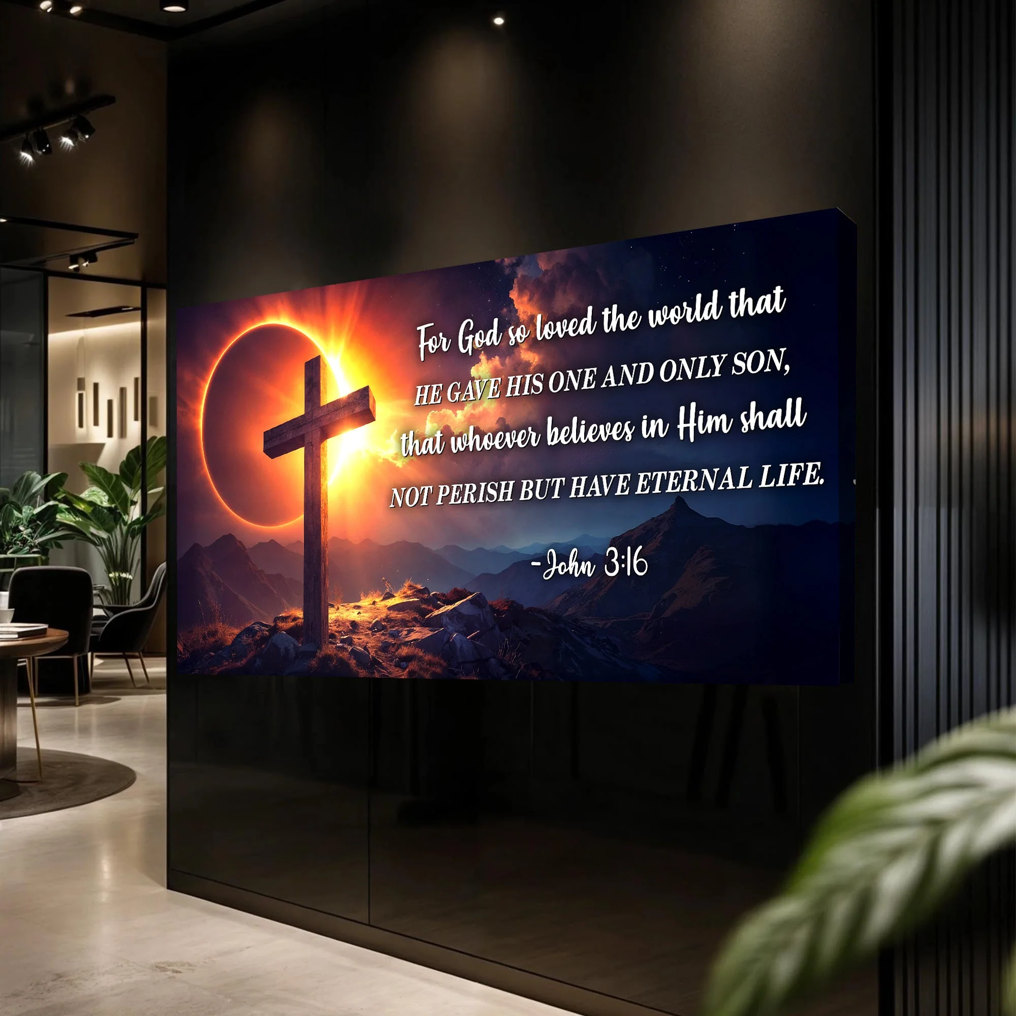 John 3:16: For God So Loved The World Faith Sign III - Image 2
