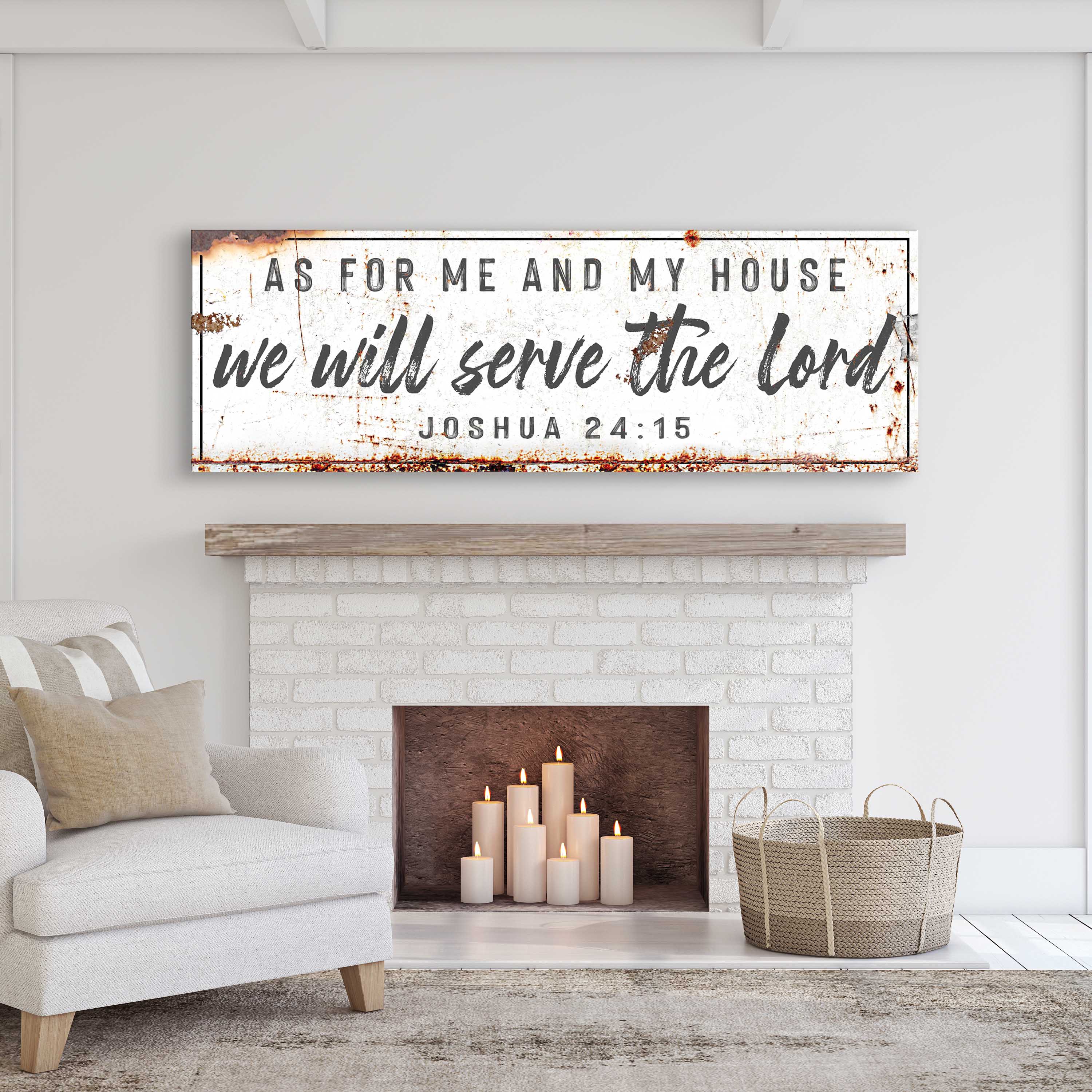 Joshua 24:15 - We Will Serve The Lord Rustic Sign - Image 2
