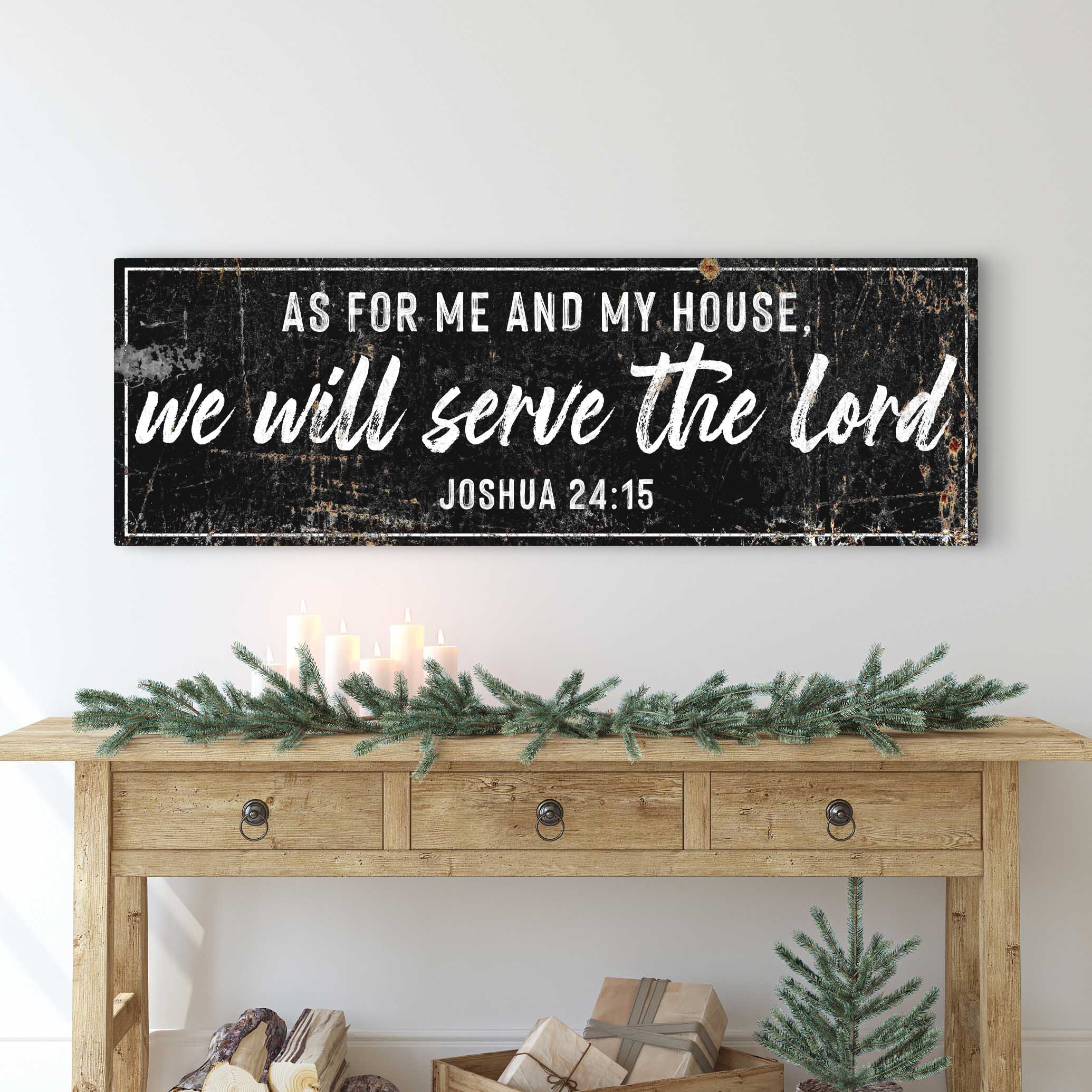 Joshua 24:15 - We Will Serve The Lord Rustic Sign II - Image 6