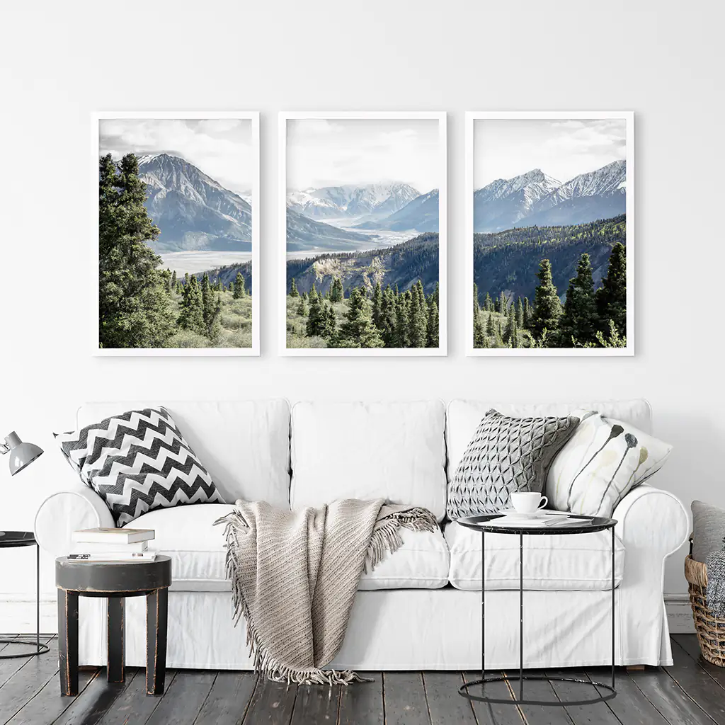 Kluane National Park Wilderness Nature Triptych. Mountains Prints - Image 2