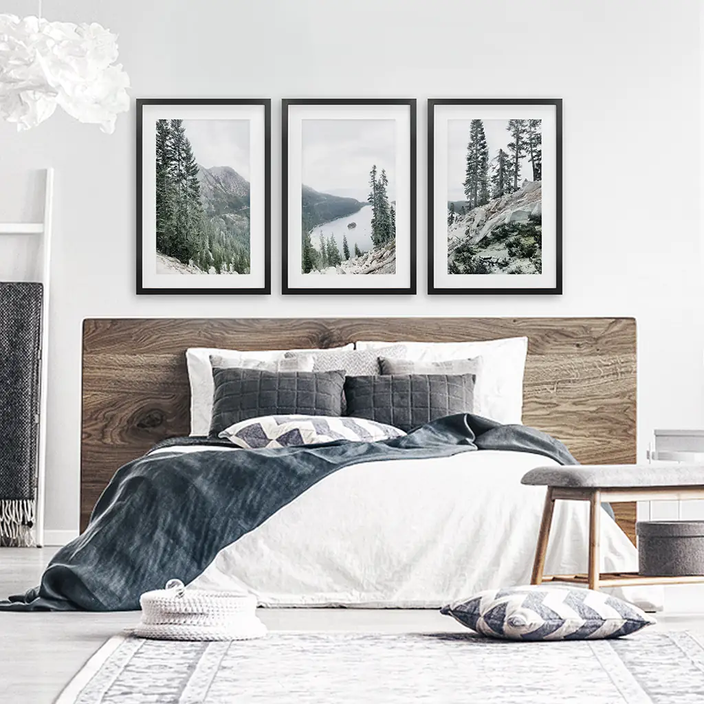 Lake Tahoe, Sierra Nevada. 3 Piece Wall Art - Image 4