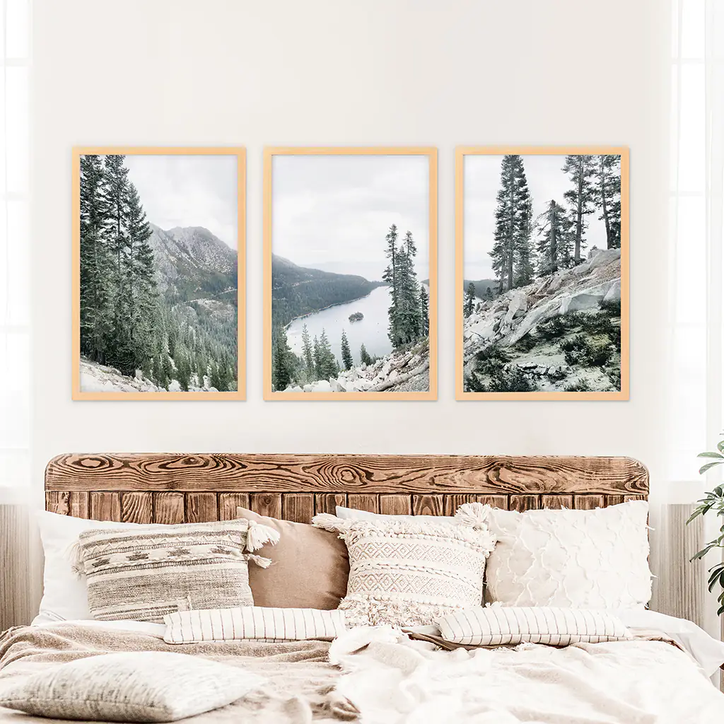 Lake Tahoe, Sierra Nevada. 3 Piece Wall Art - Image 7