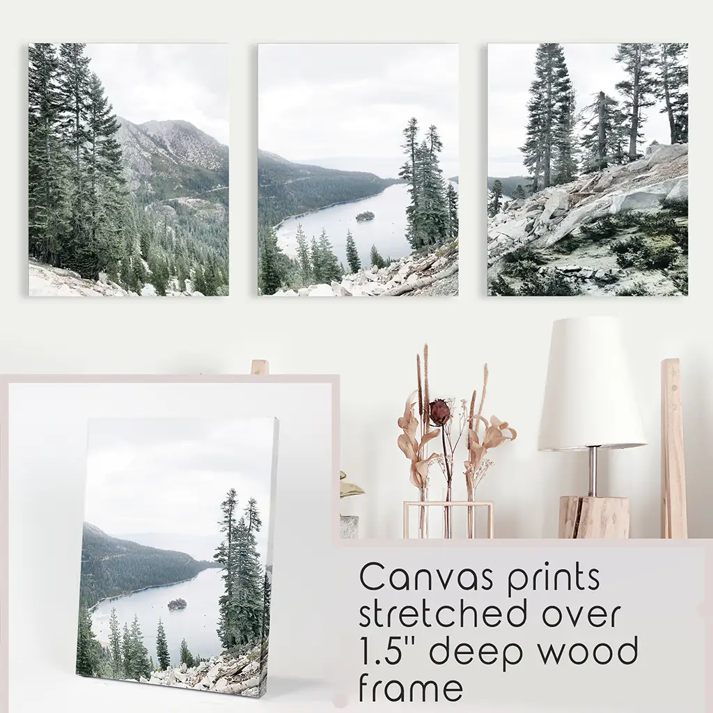 Lake Tahoe, Sierra Nevada. 3 Piece Wall Art - Image 9