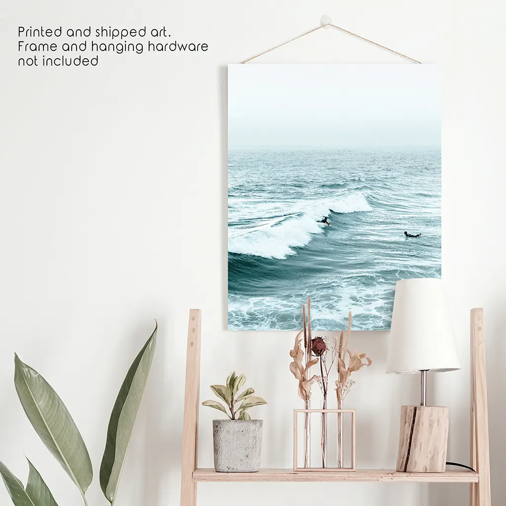 Large Blue Sea Waves. Surfing Themed Print - Image 10