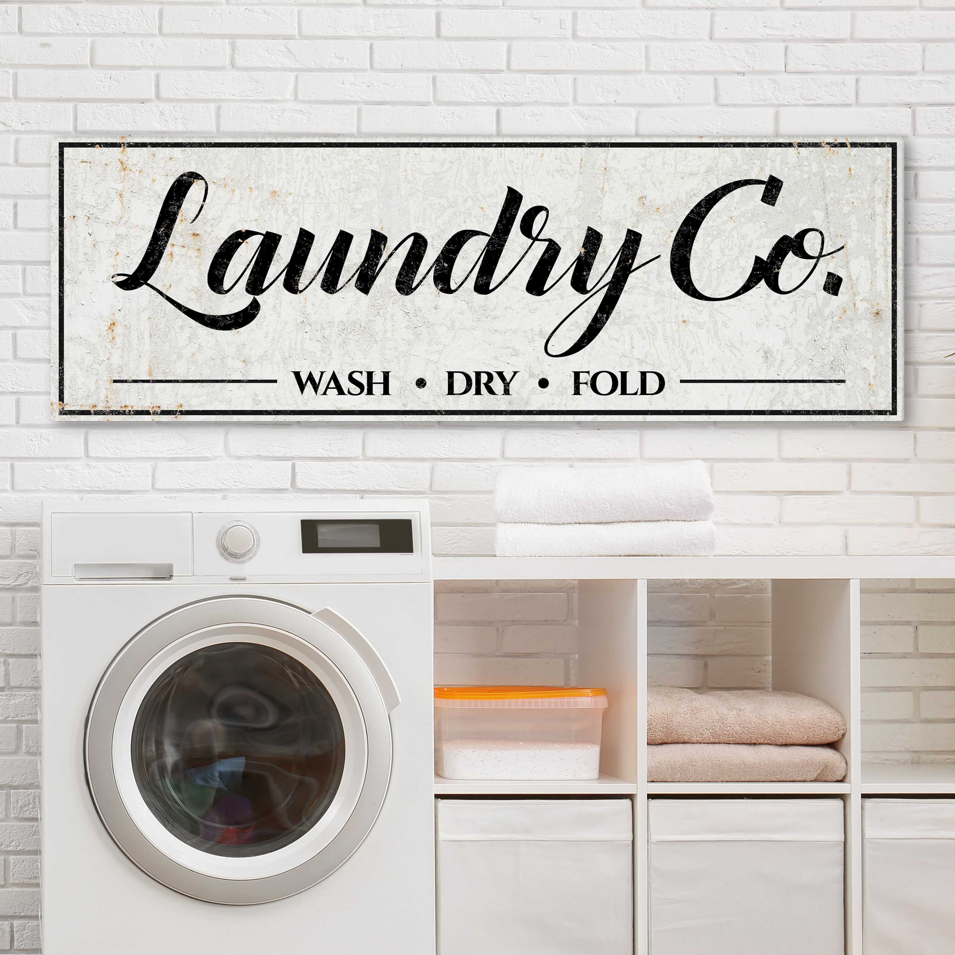 Laundry Co Wash Dry Fold Sign - Image 6