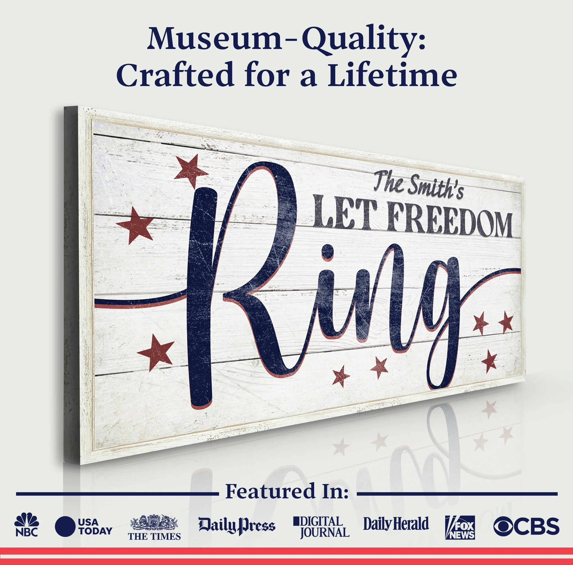 Let Freedom Ring Personalized Sign - Image 5