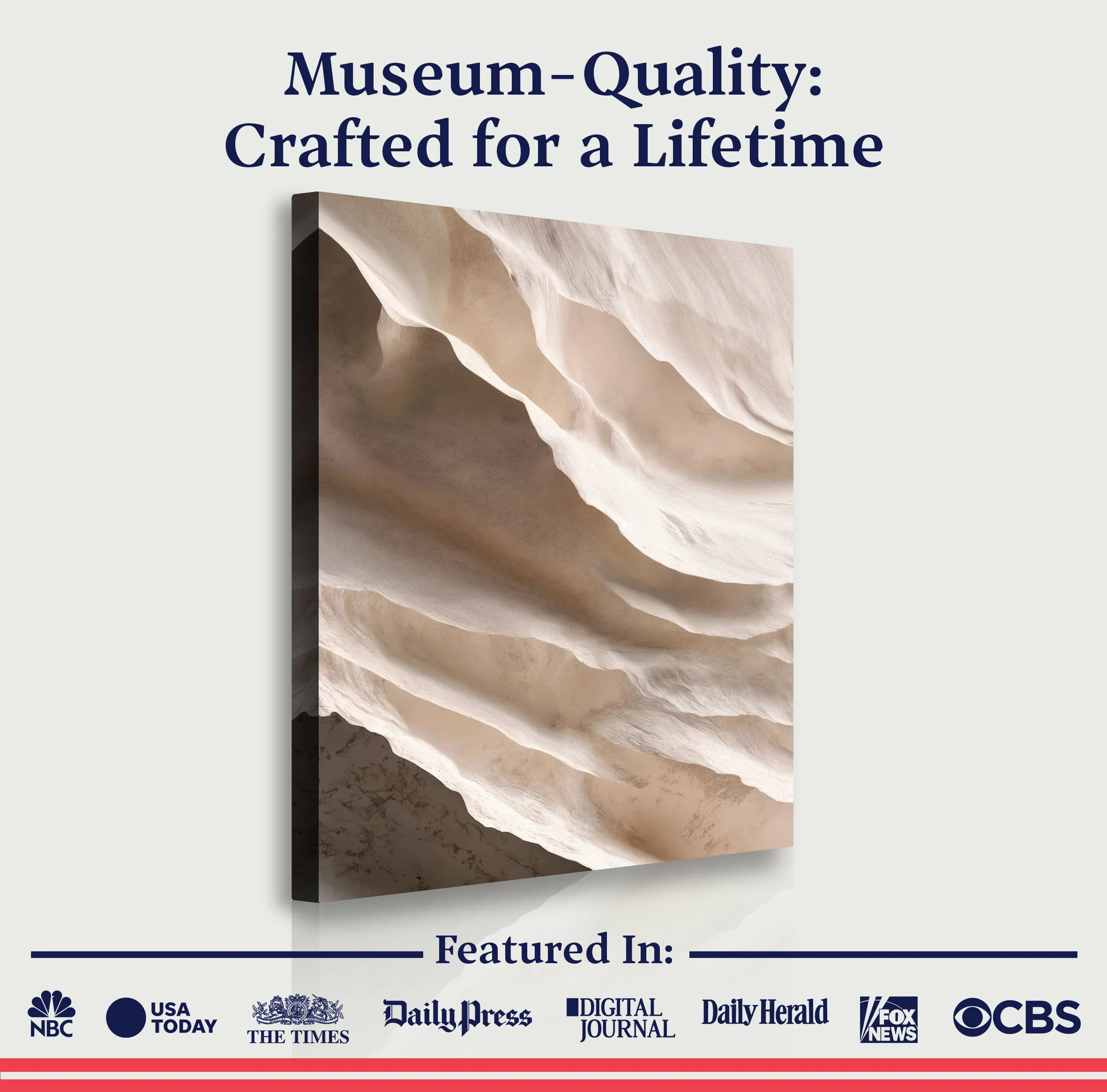 Light Neutral Impasto Wall Art - Image 7