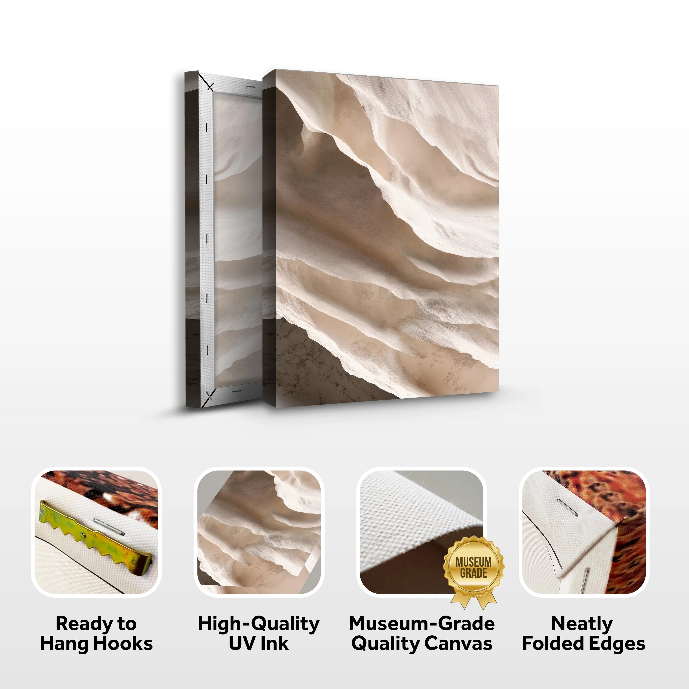 Light Neutral Impasto Wall Art - Image 9
