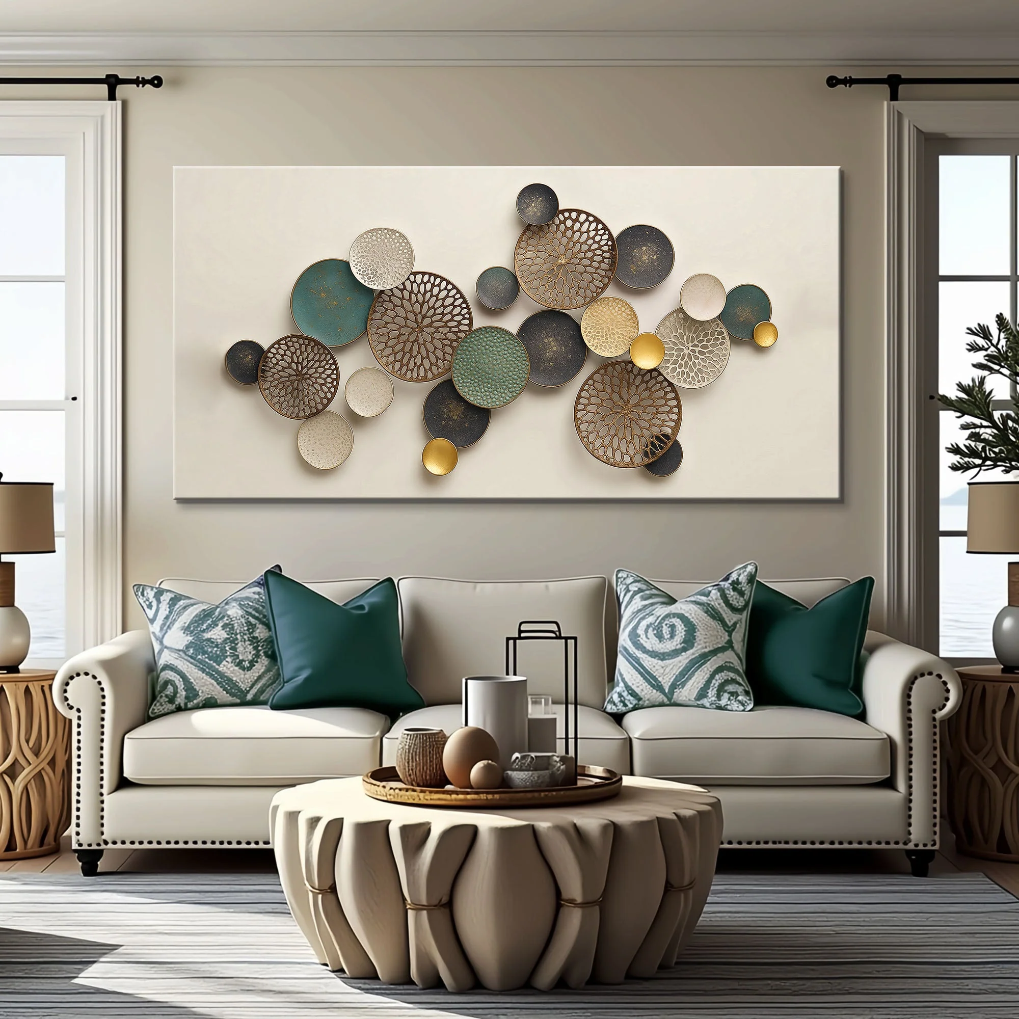Lotus Leaf Abstract Wall Art II - Image 3