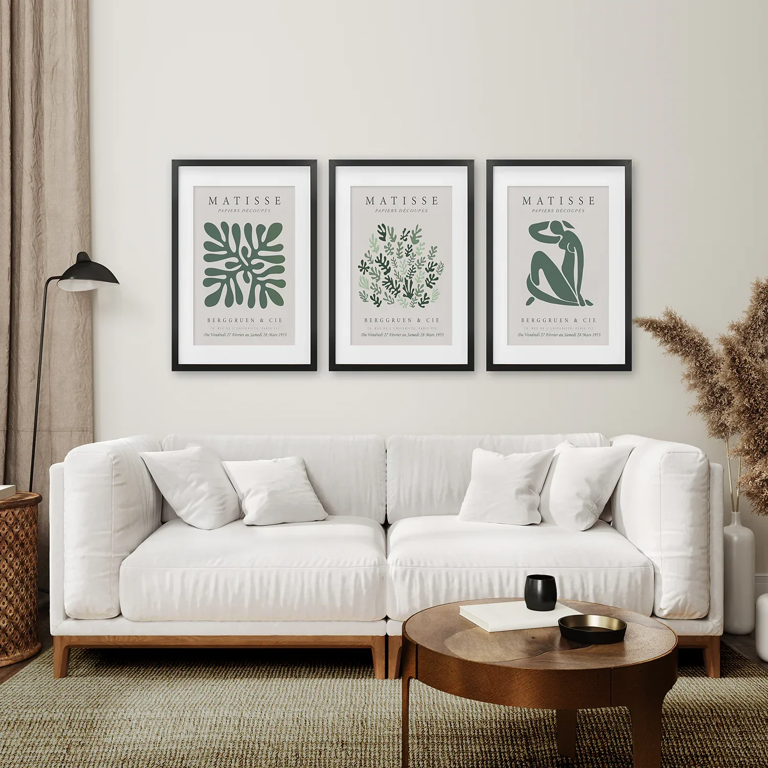 Matisse set of 3 Sage Green Wall Art Prints - Image 7