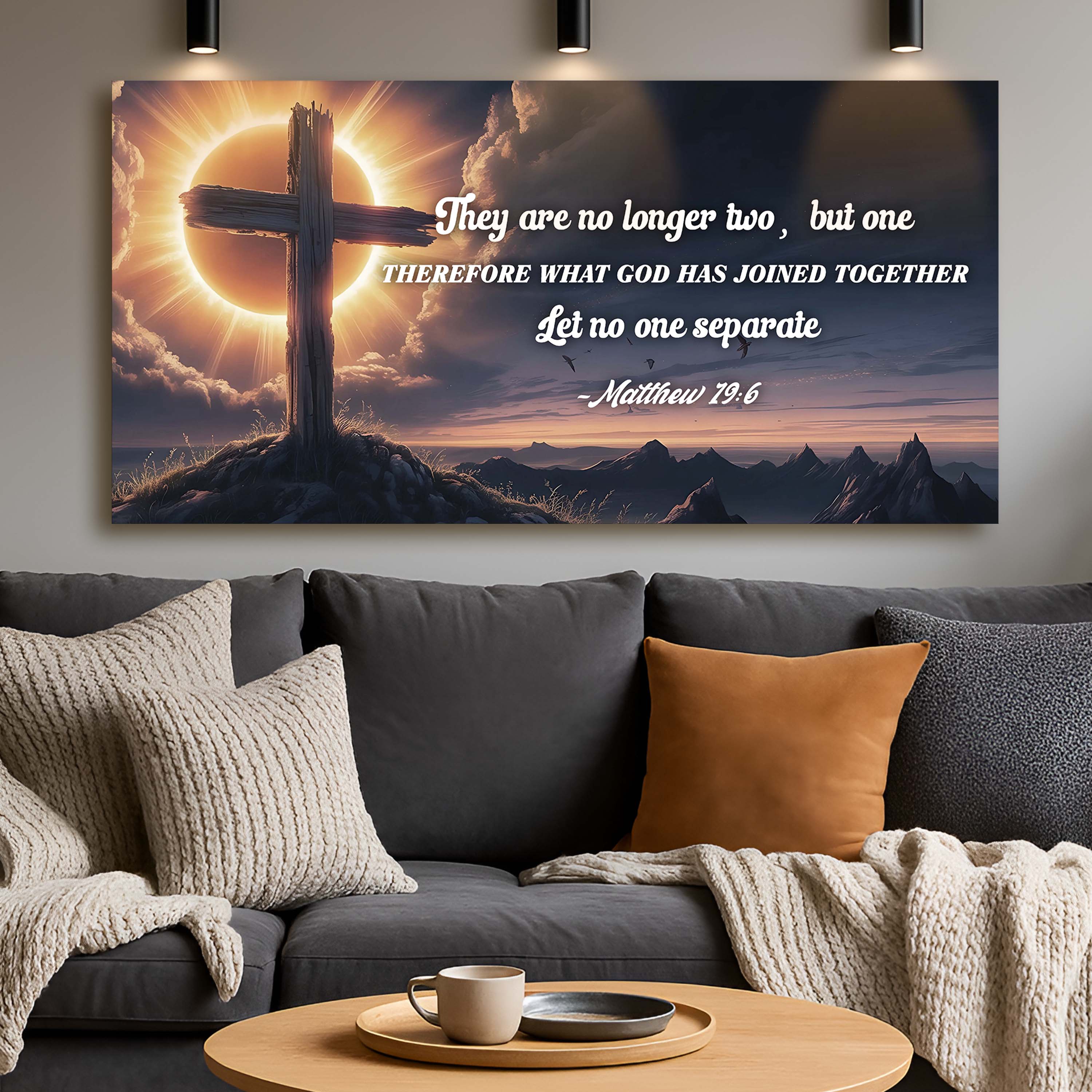 Matthew 19:6 - They Are No Longer Two But One Faith Sign - Image 2