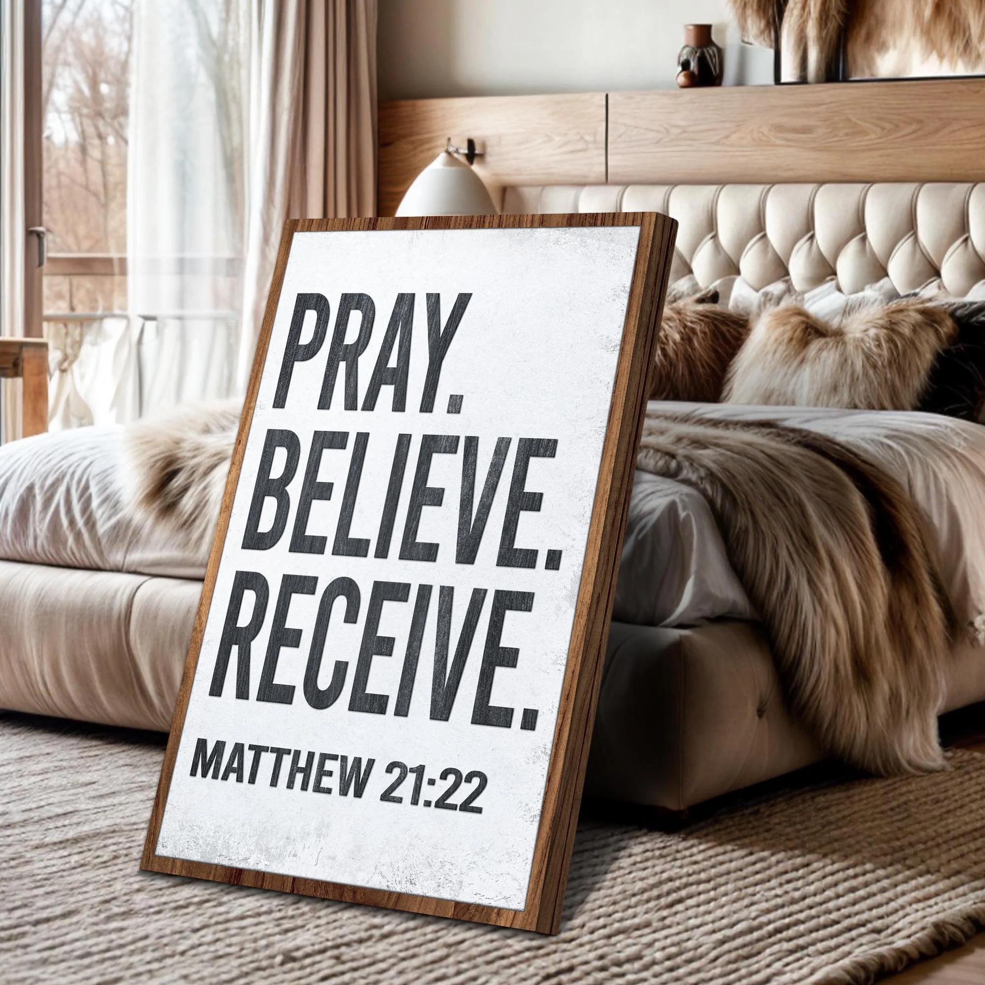 Matthew 21:22 - Pray Believe Receive Faith Sign II - Image 4