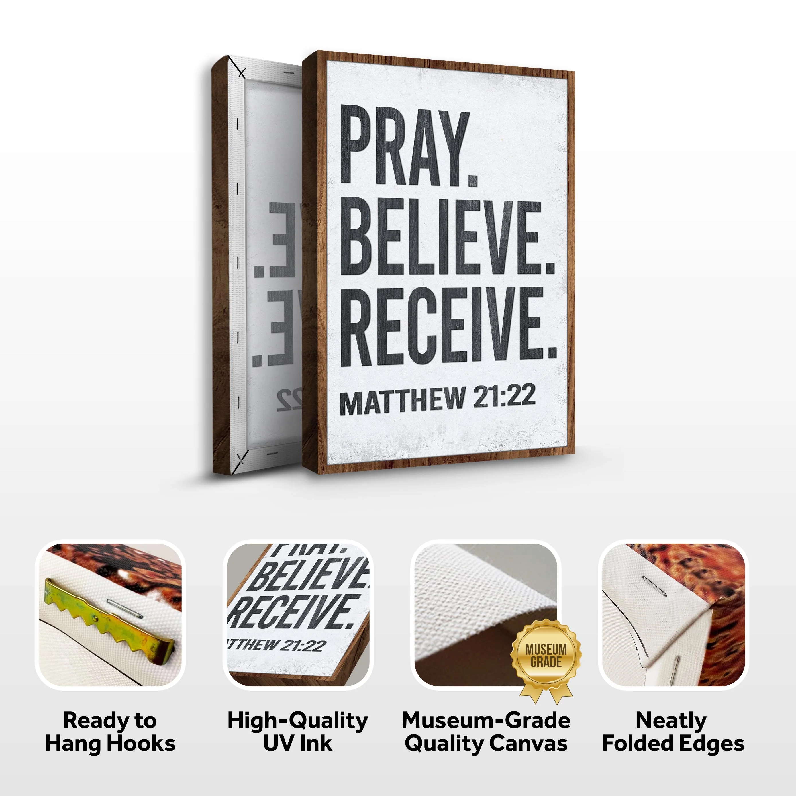 Matthew 21:22 - Pray Believe Receive Faith Sign II - Image 8