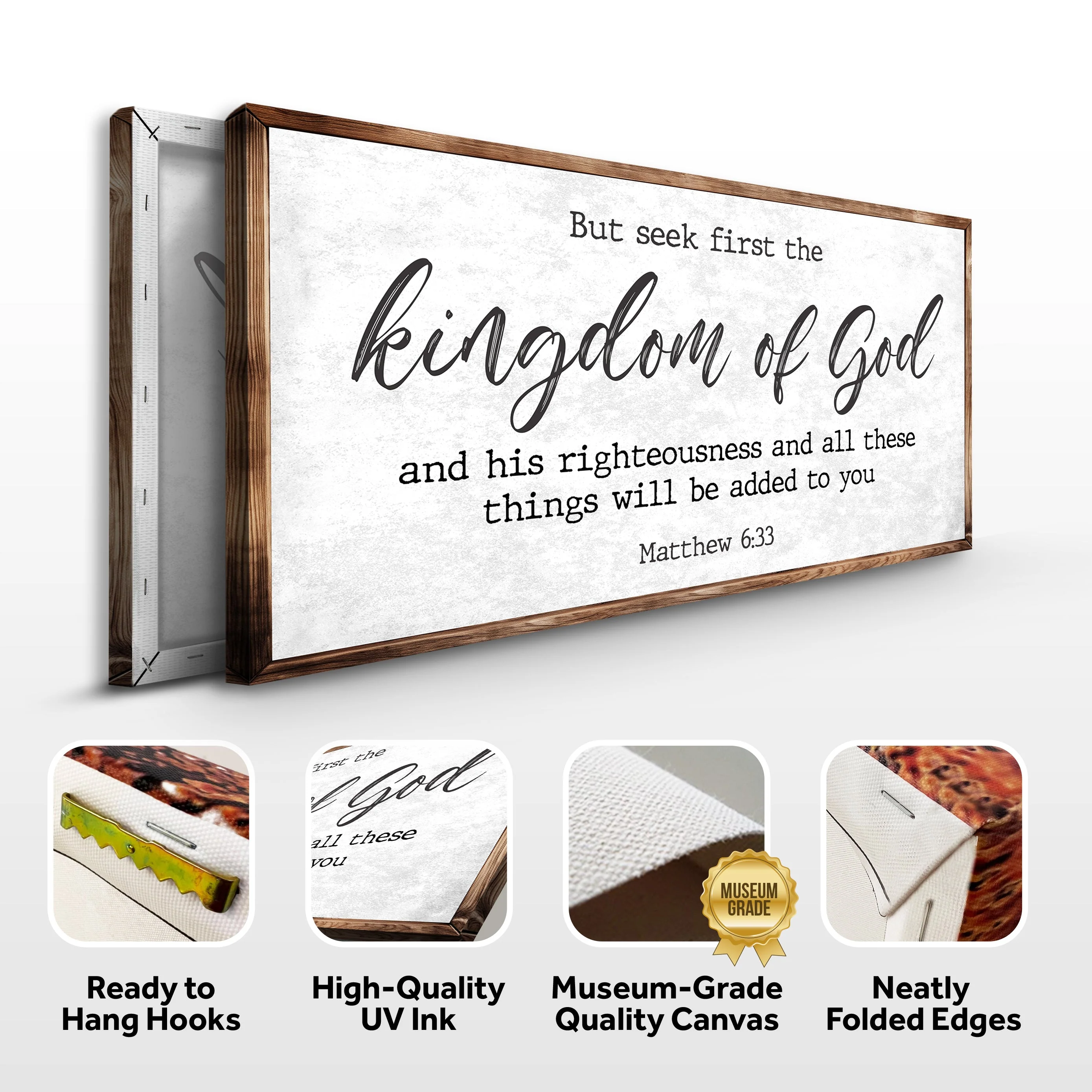 Matthew 6:33 - But Seek the Kingdom of God Faith Sign II - Image 5