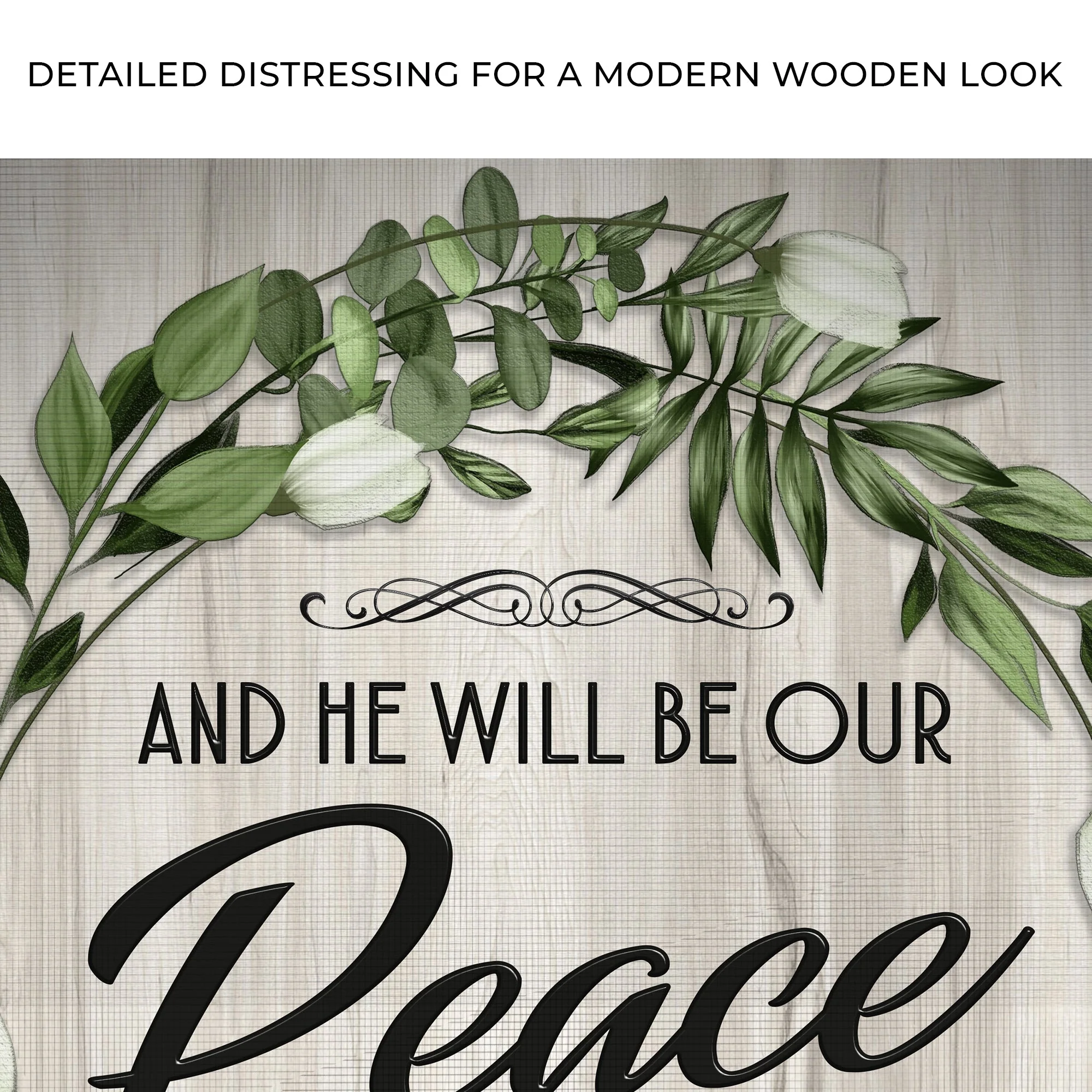 Micah 5:5 NIV - And He Will Be Our Peace Scripture Sign - Image 4