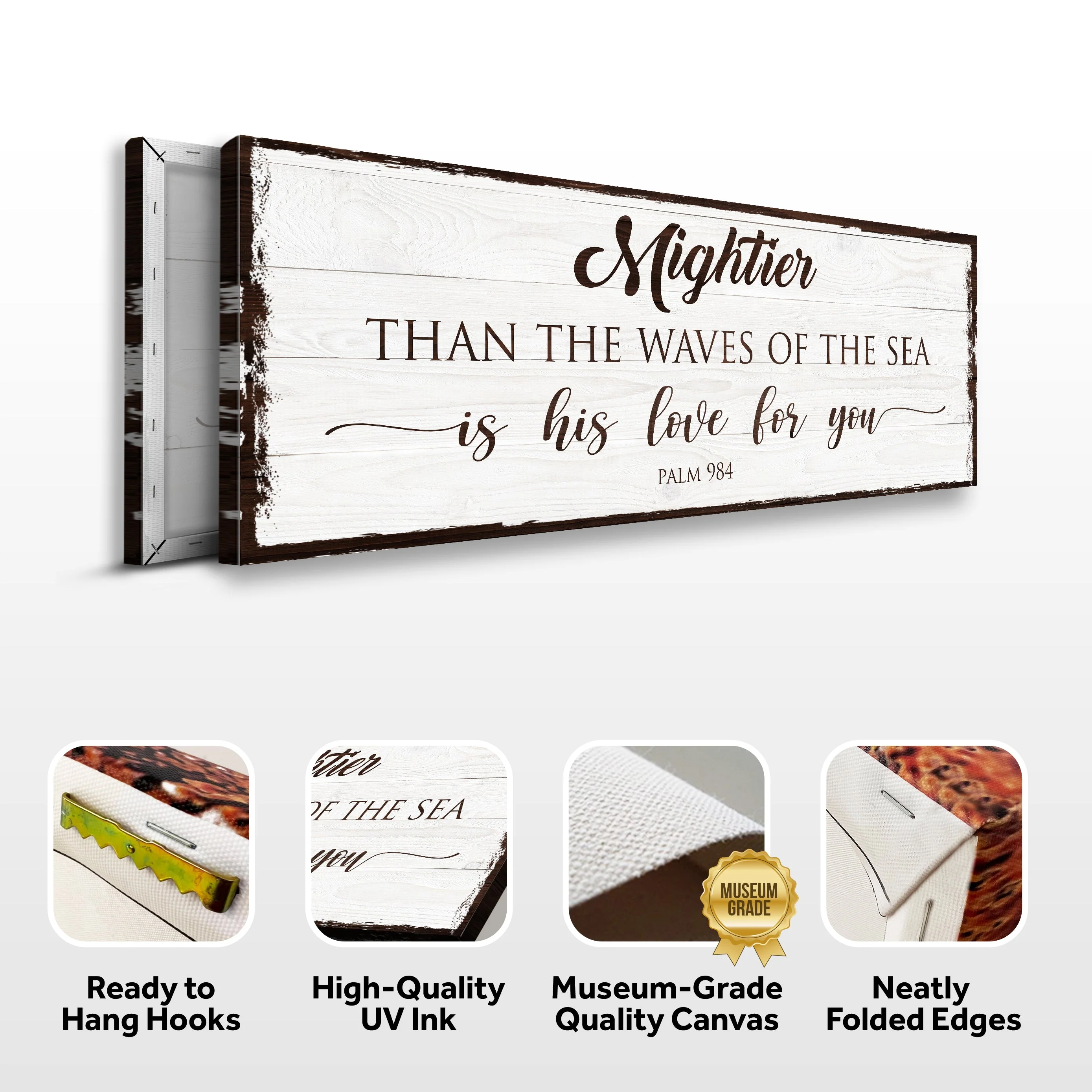 Mightier Than the Waves of the Sea Psalm 93:4 Faith Sign - Image 6