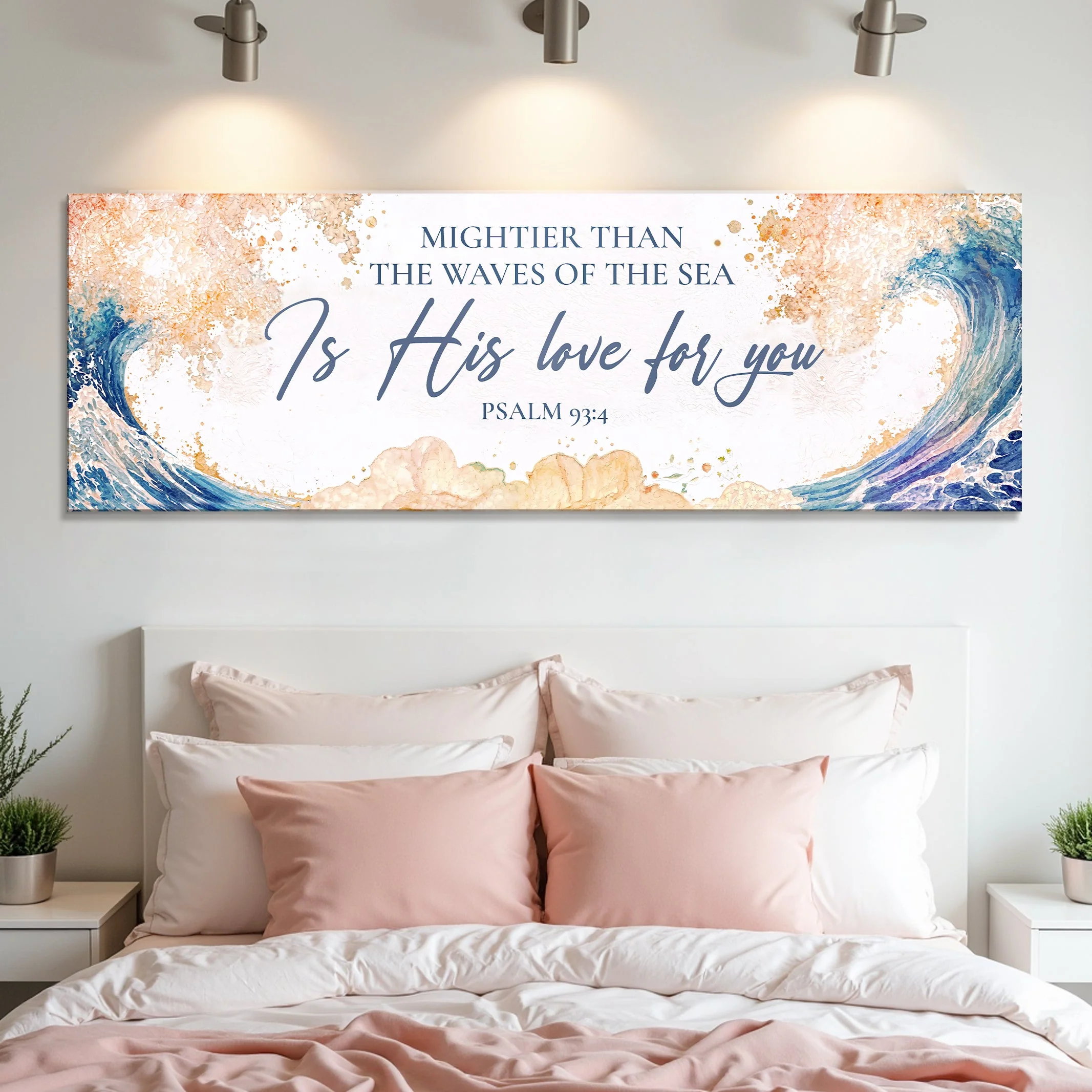 Mightier Than the Waves of the Sea Psalm 93:4 Faith Sign IV - Image 5