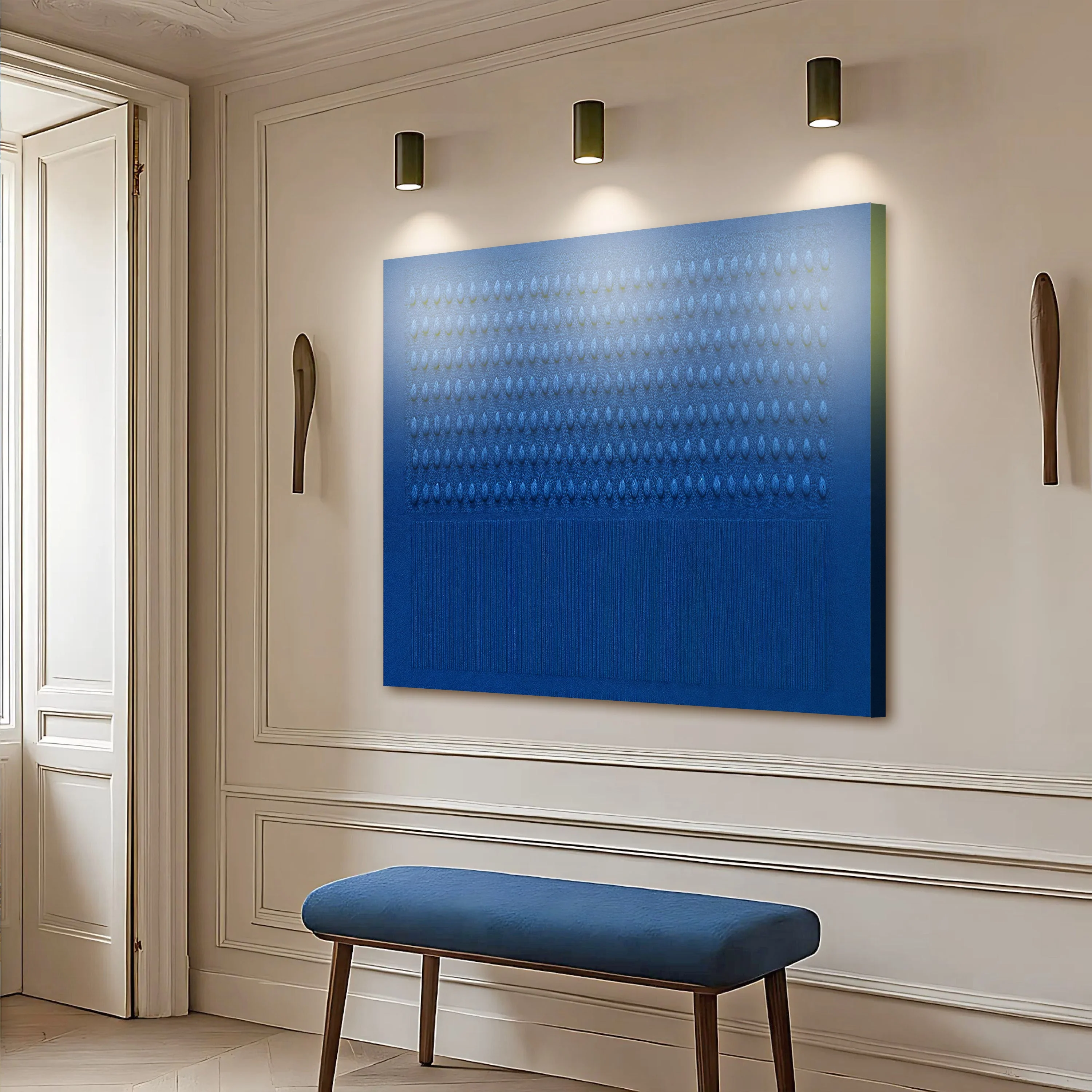 Minimalist Blue Gradient Abstract Wall Art - Image 4