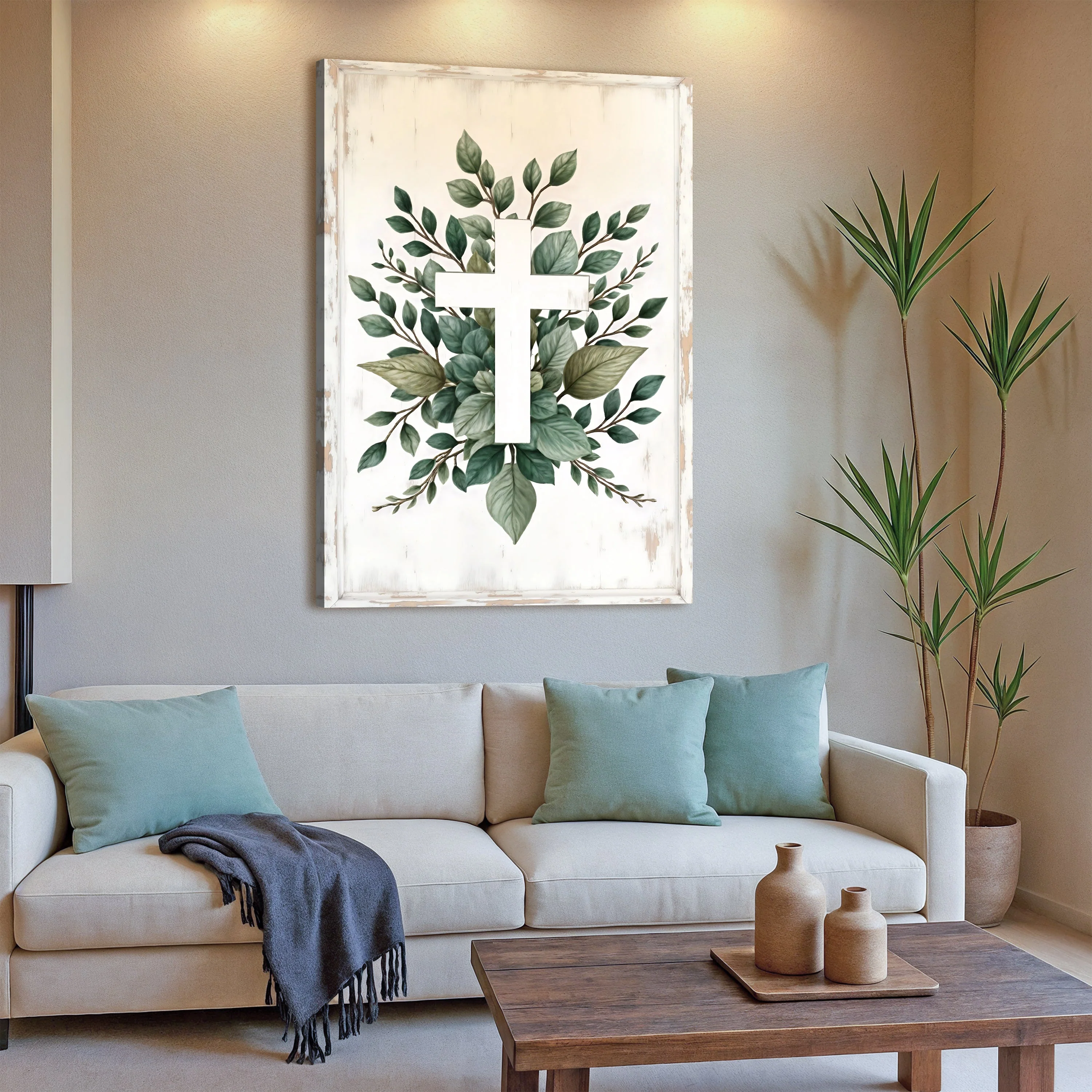 Minimalist Cross Faith Wall Art II - Image 2