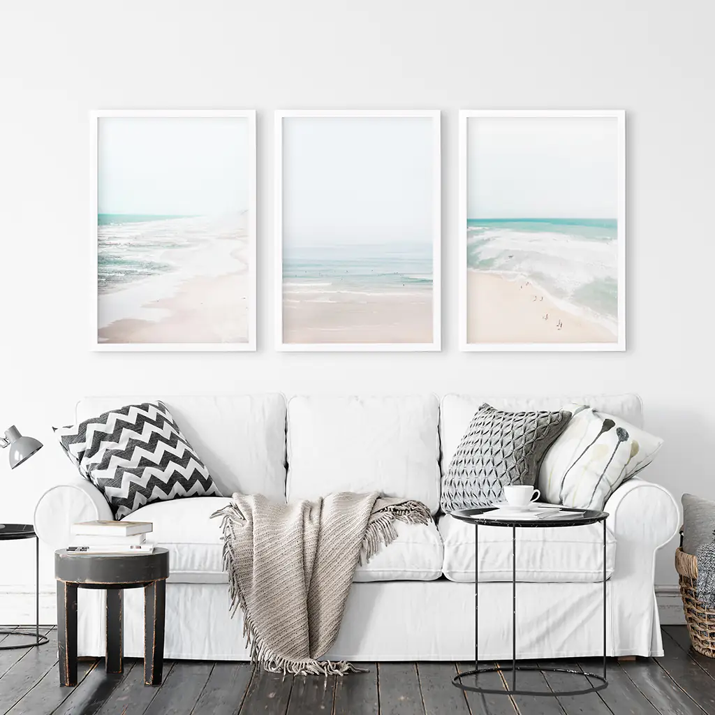 Minimalist Neutral Ocean Beach Wall Art Set of 3 Pieces - Image 4
