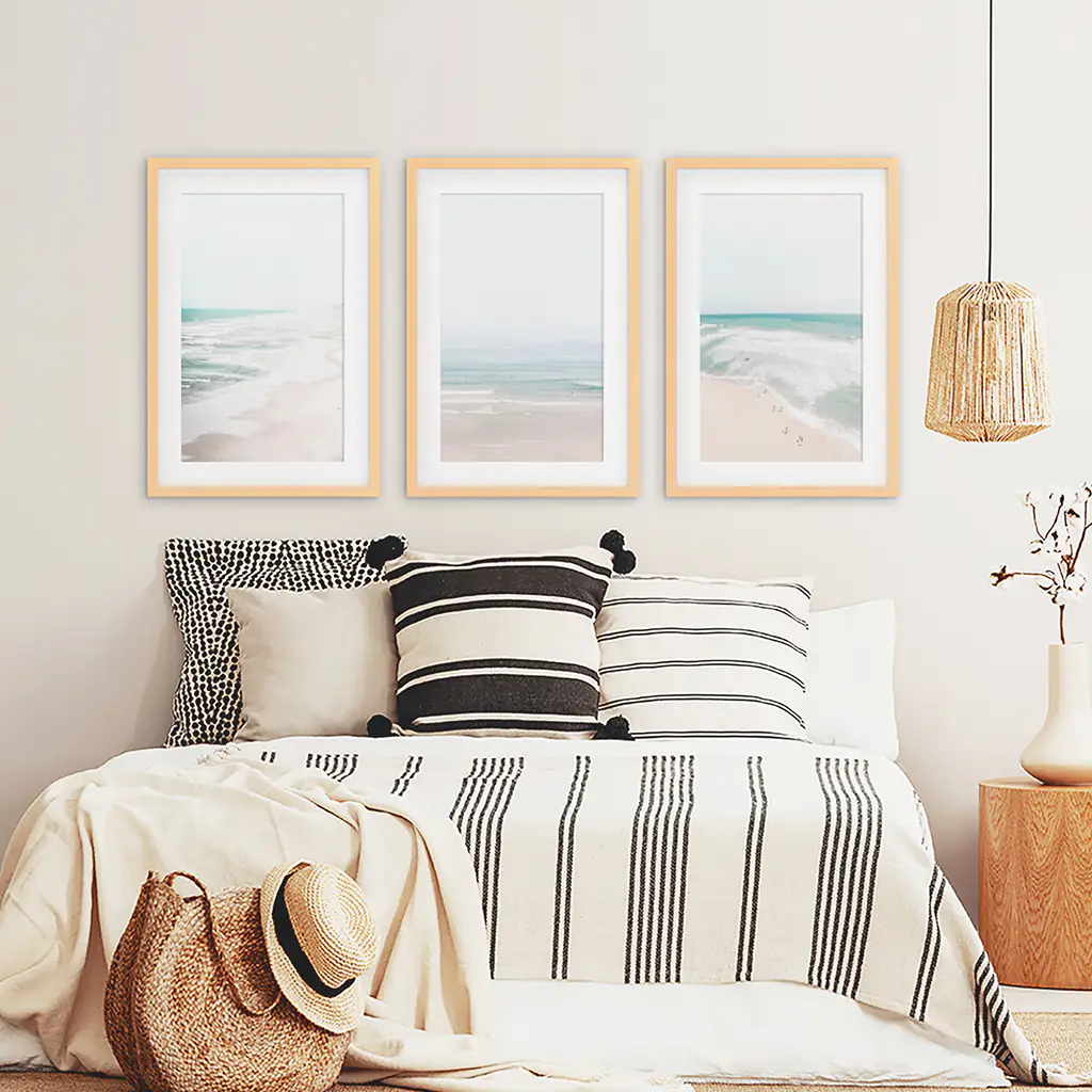 Minimalist Neutral Ocean Beach Wall Art Set of 3 Pieces - Image 7