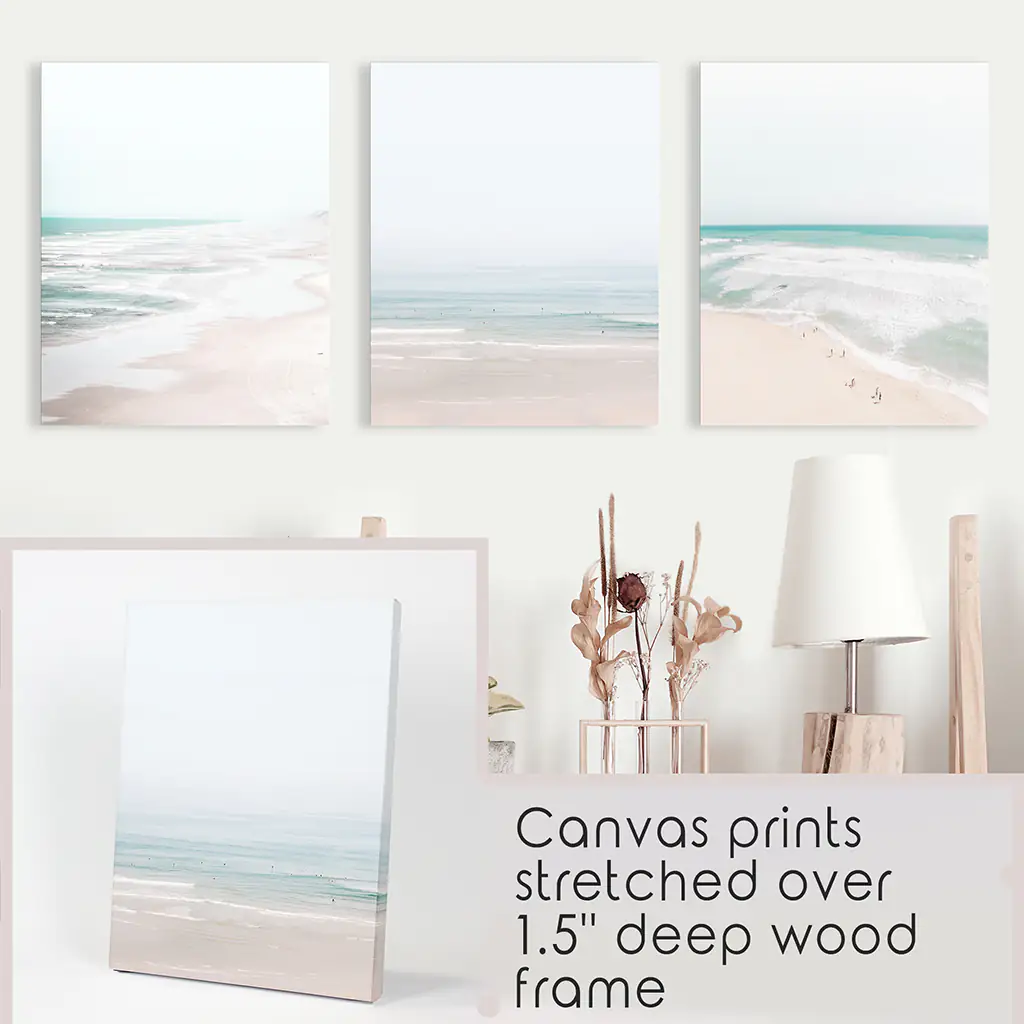 Minimalist Neutral Ocean Beach Wall Art Set of 3 Pieces - Image 9
