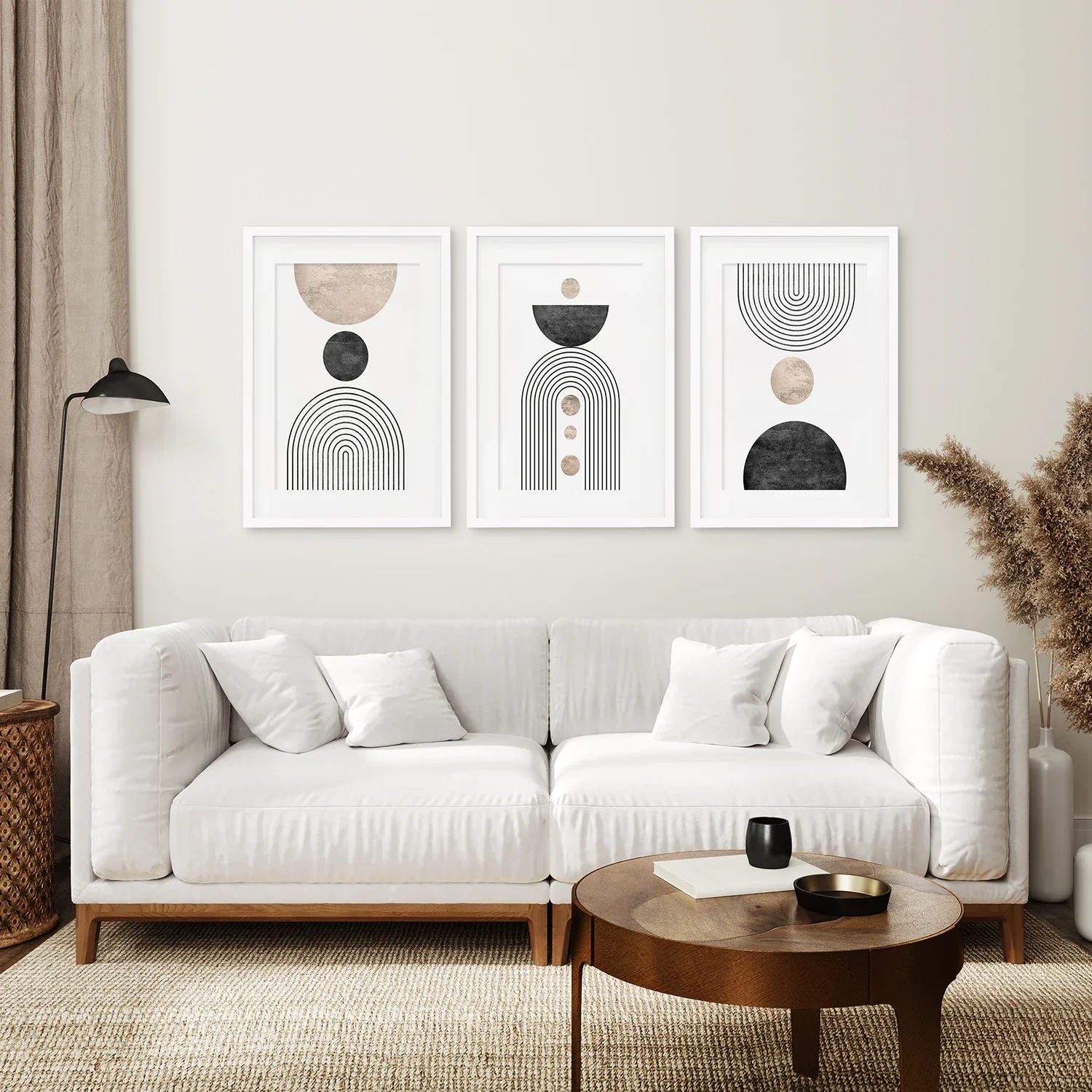 Minimalist Wall Art Set - Modern Art Prints of Black Rainbow - Image 6