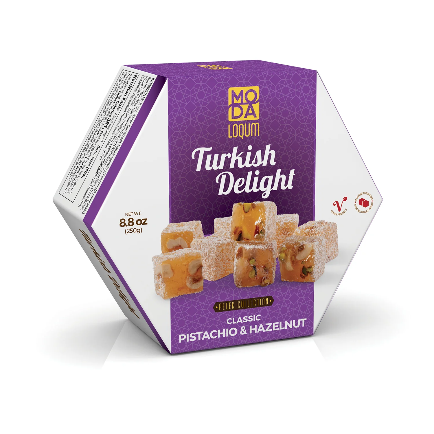 Moda Loqum, Petek, Classic Hazelnut & Pistachio, 8.8oz (250g)