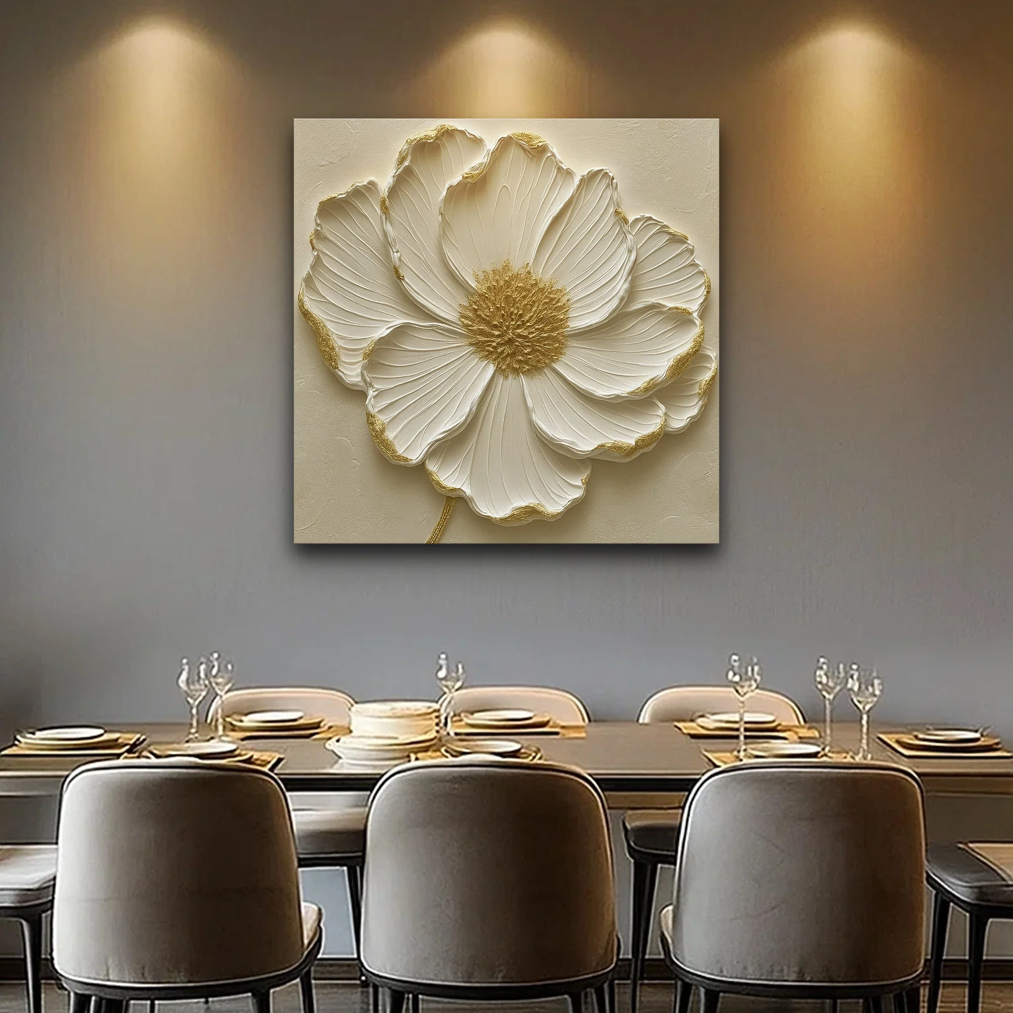 Modern Abstract Flower Wall Art - Image 3