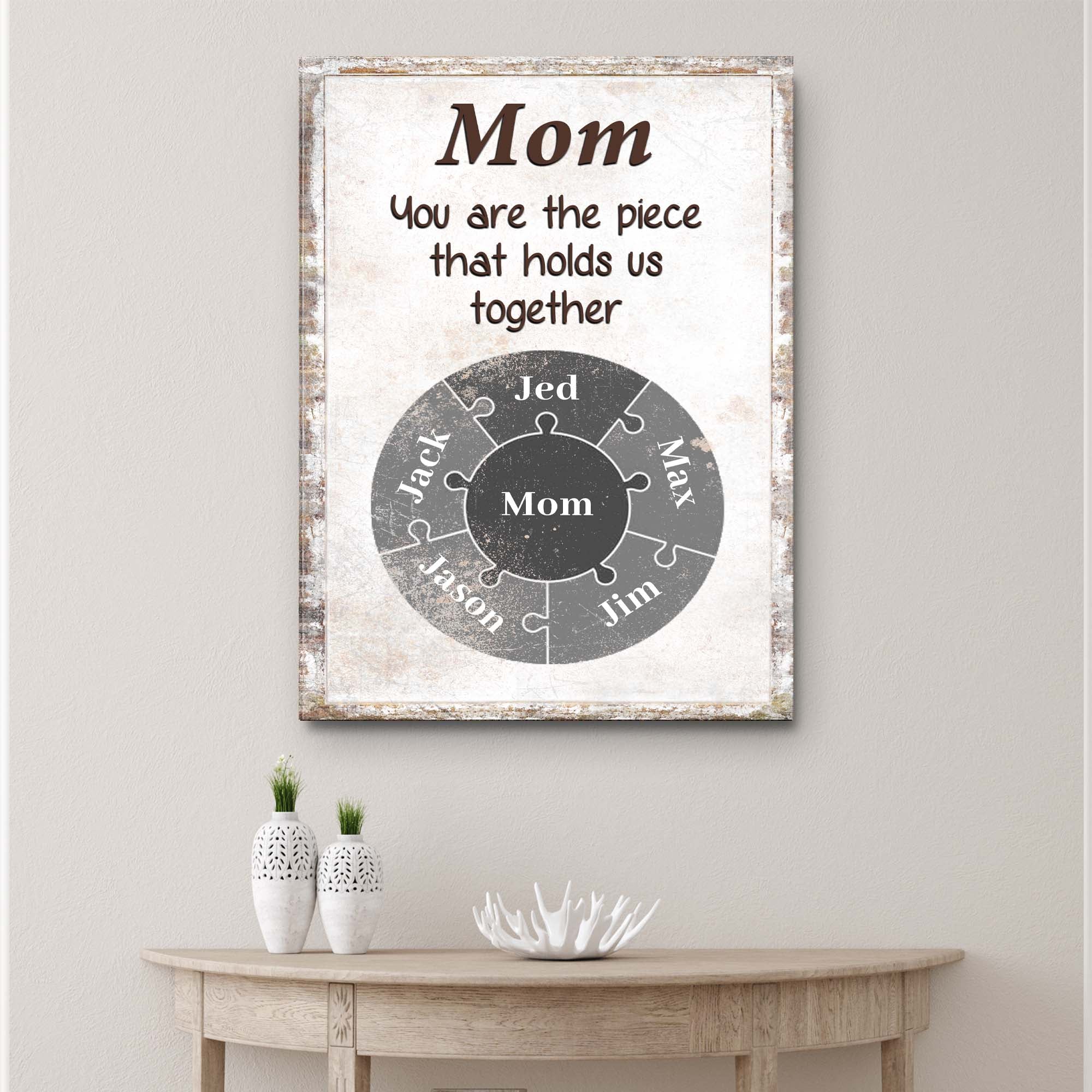 Mom Personalized Puzzle Sign - Image 3