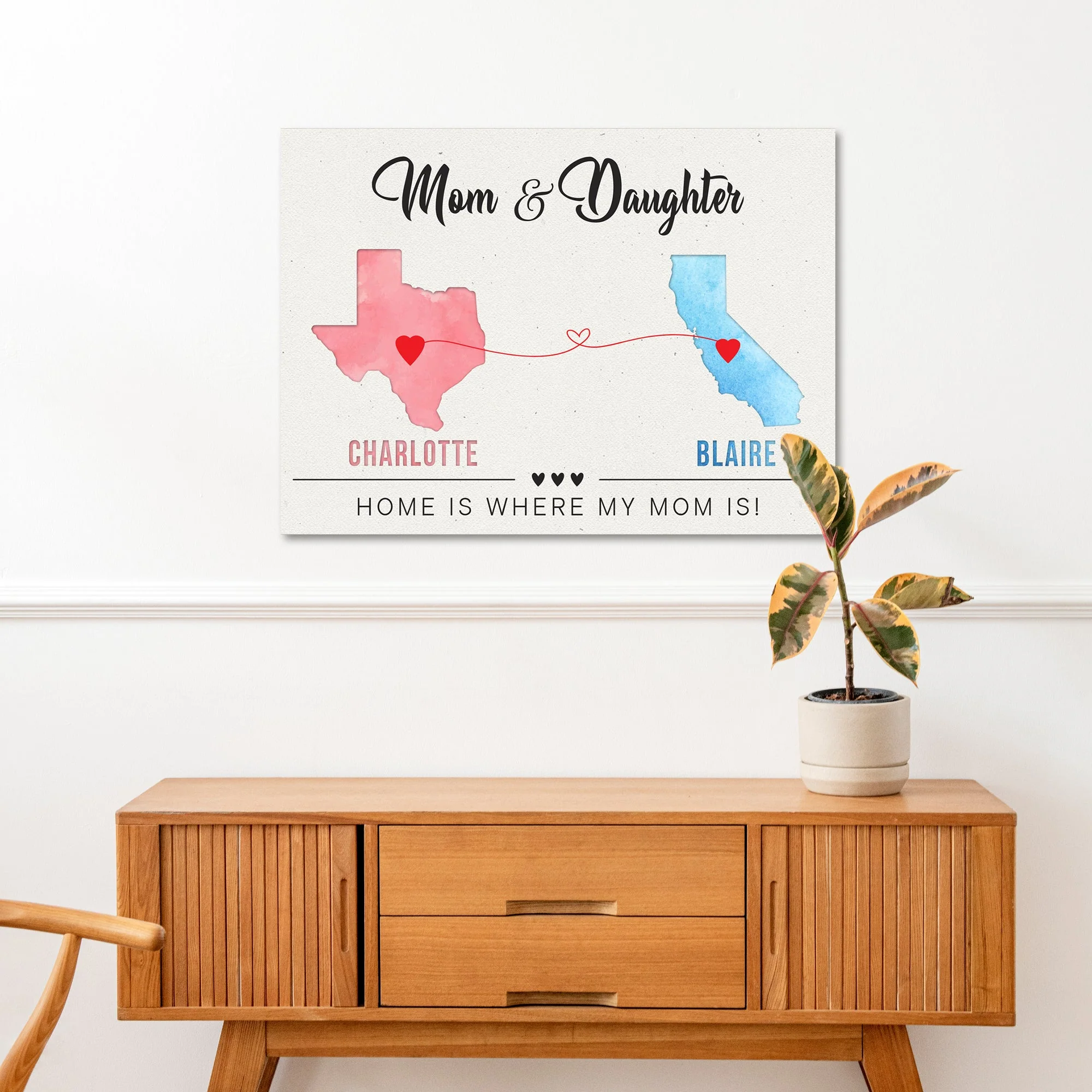 Mother's Day Sign Home Is Where My Heart Is - Image 3