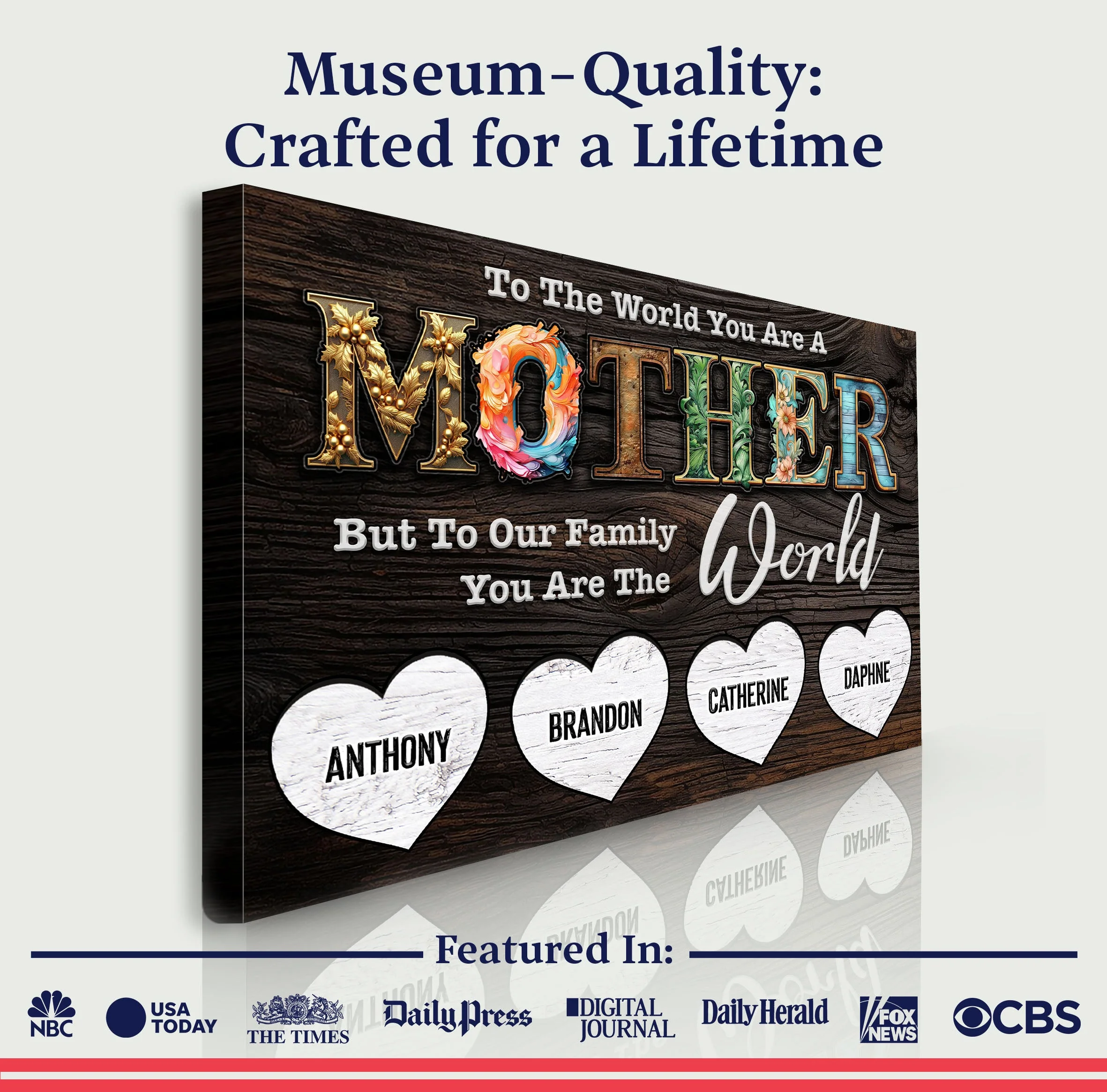 Mother's Day Sign To Our Family You Are The World - Image 4