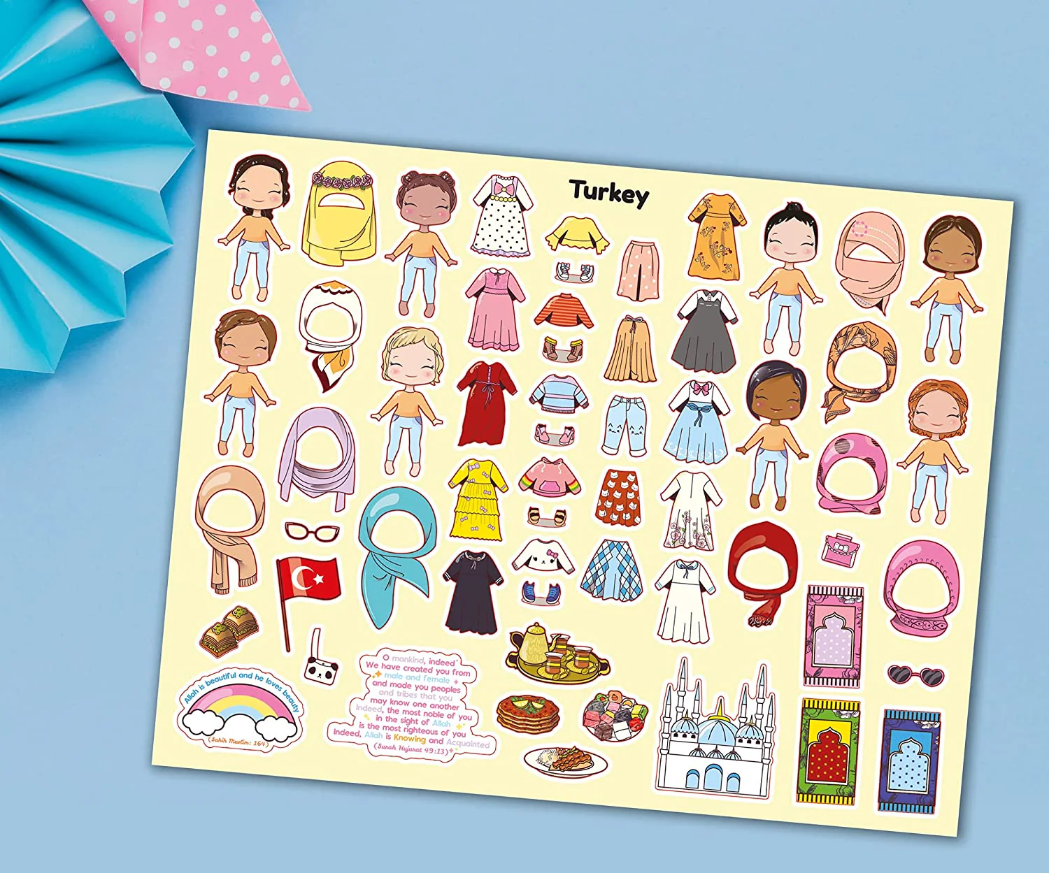 Muslim World Fashion Style 1 Sticker Book. 300 Reusable Stickers - Image 3