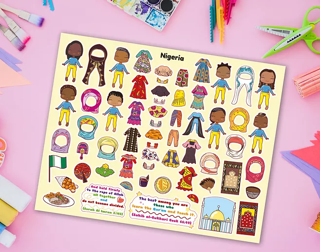 Muslim World Fashion Style 2 Sticker Book. 300 Reusable Stickers. - Image 4