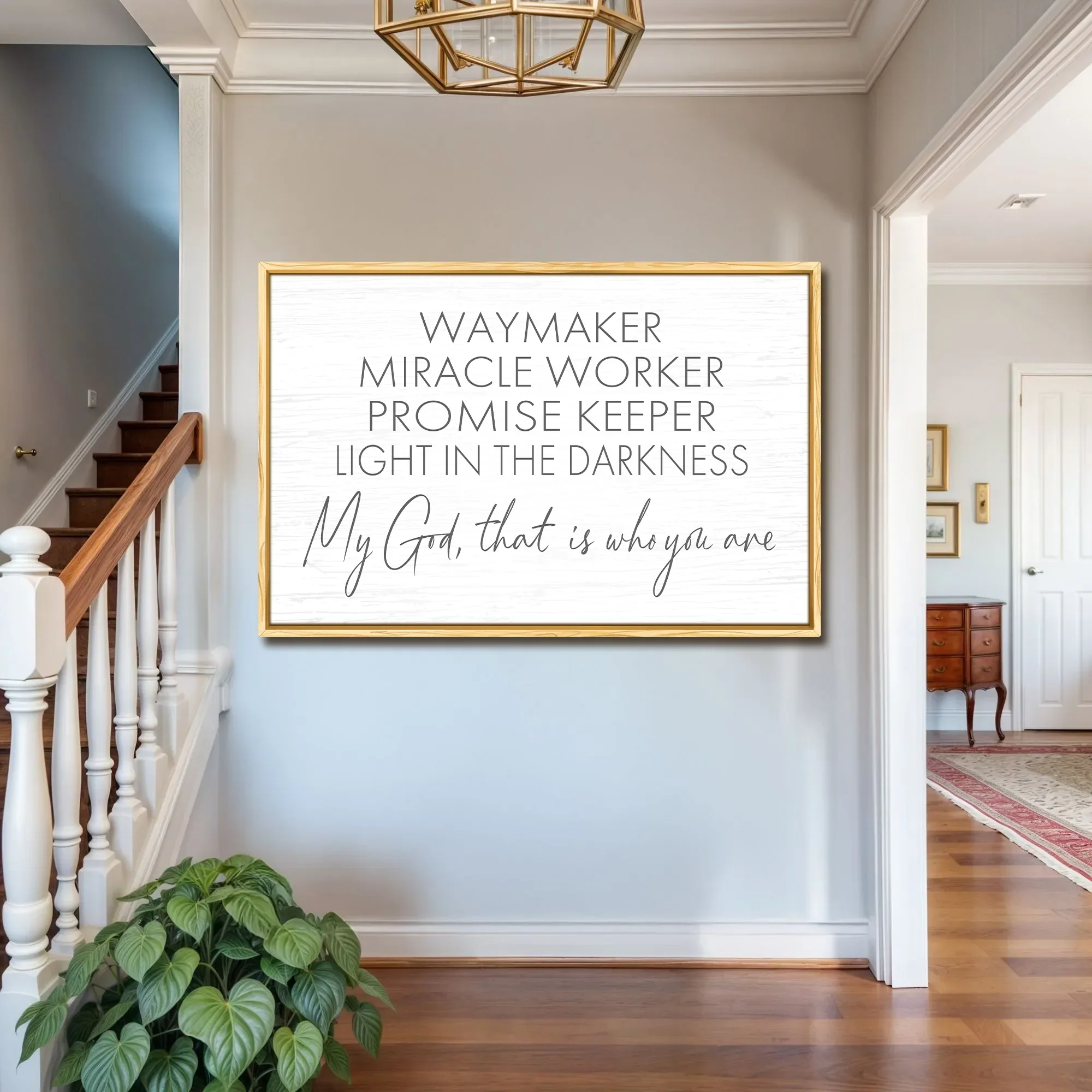 My God Way Maker Miracle Worker Faith Sign II - Image 3