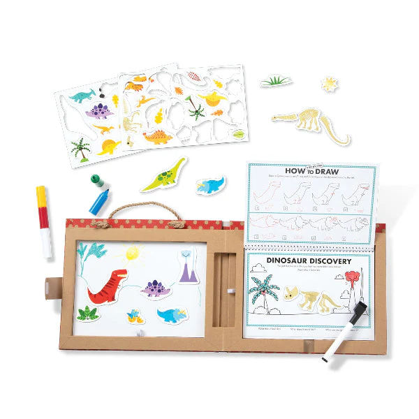 Natural Play: Play, Draw, Create Reusable Drawing & Magnet Kit - Dinosaurs - Image 2