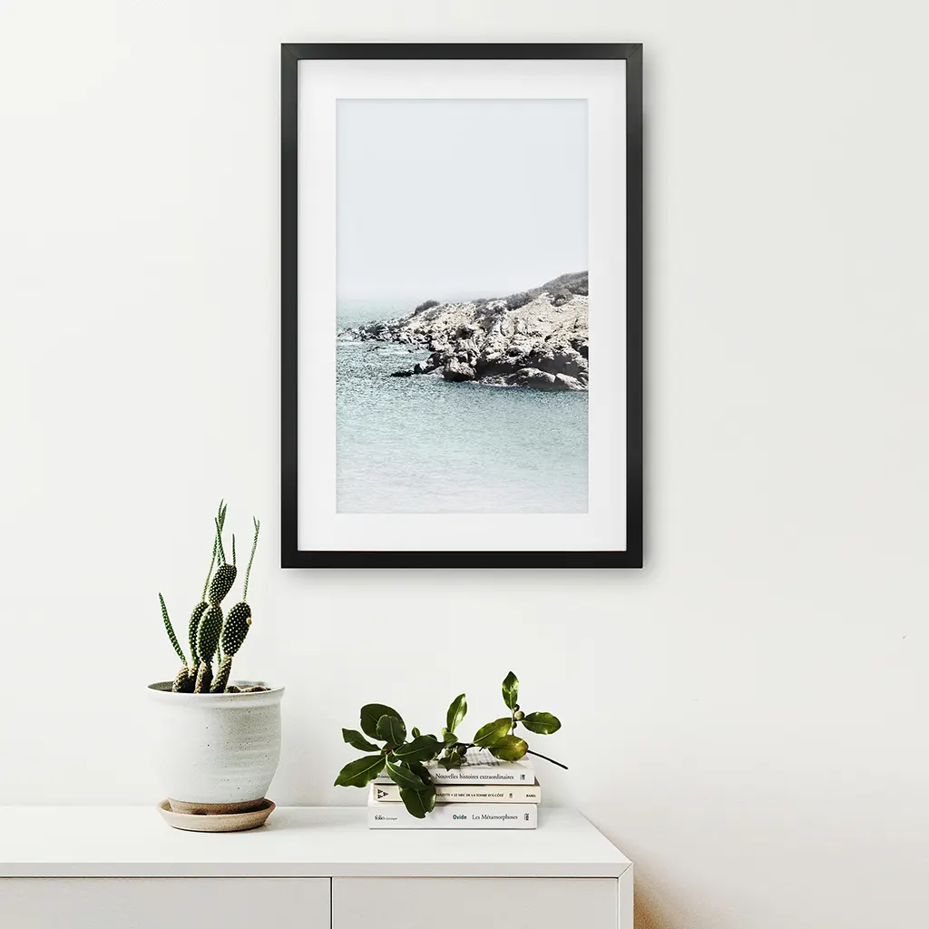 Nautical Neutral Tones Print. Ocean Waves, Rocks - Image 6