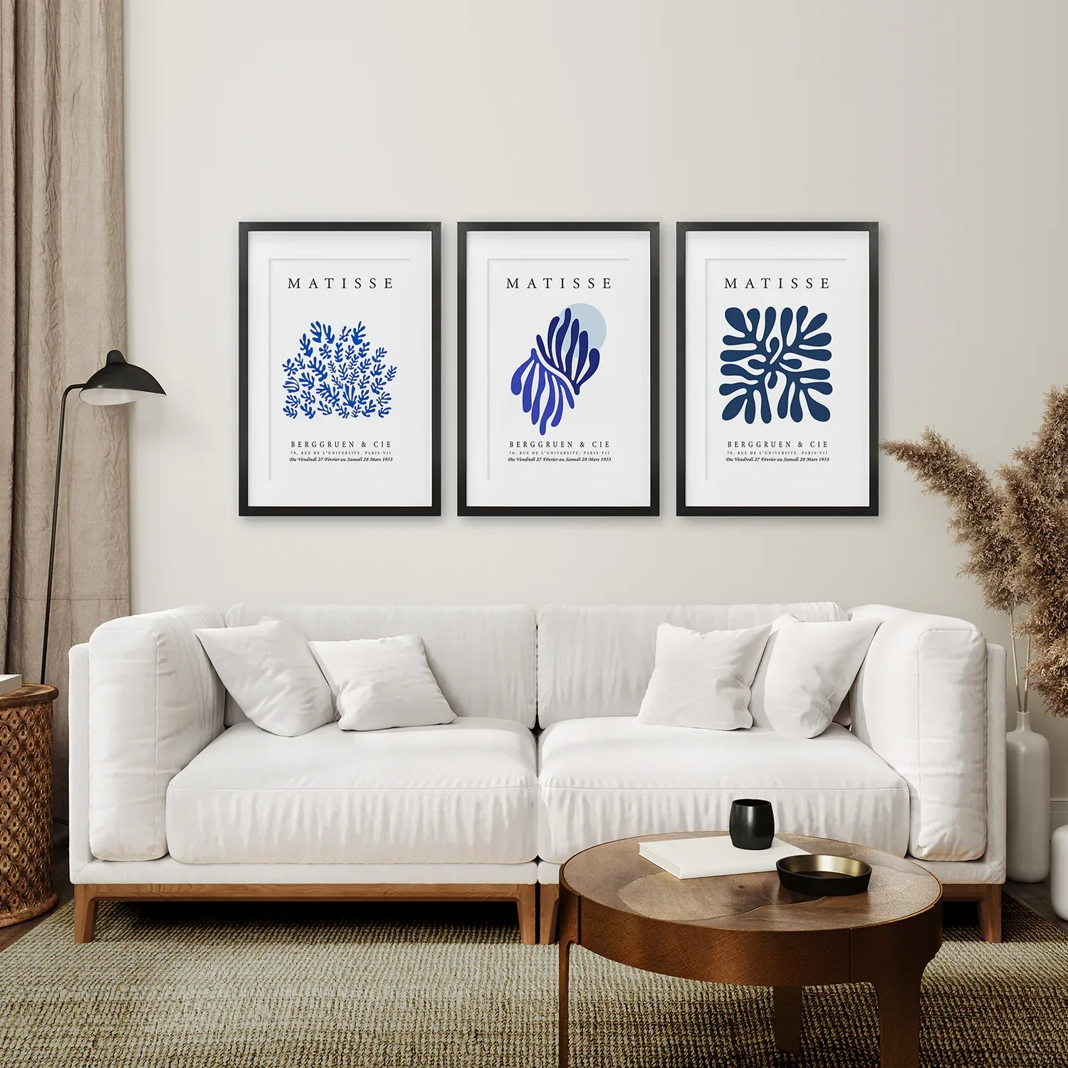 Navy Blue Henri Matisse Cut Outs. Set of 3 Prints - Image 2