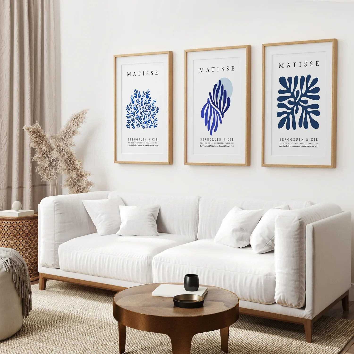 Navy Blue Henri Matisse Cut Outs. Set of 3 Prints - Image 3