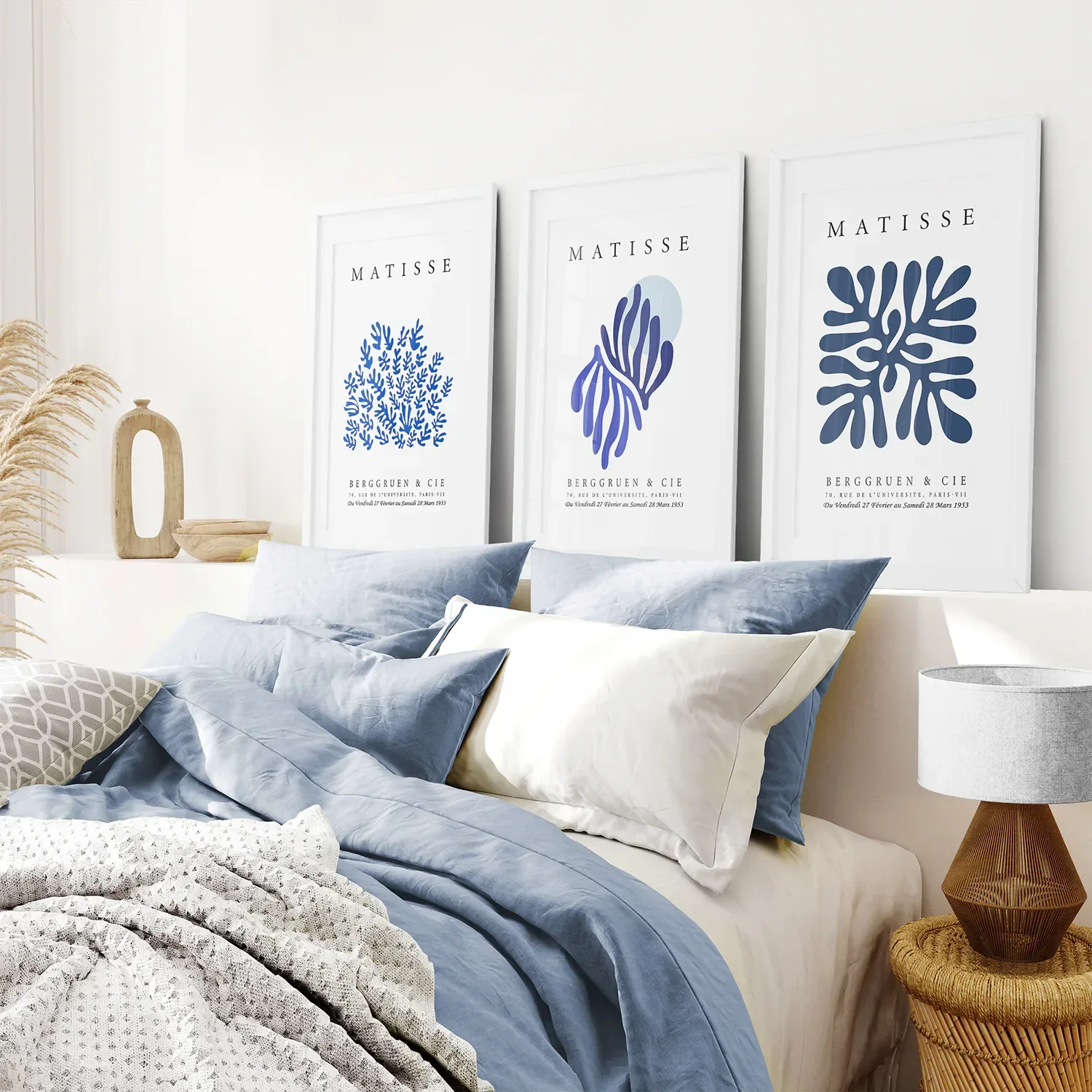 Navy Blue Henri Matisse Cut Outs. Set of 3 Prints - Image 4