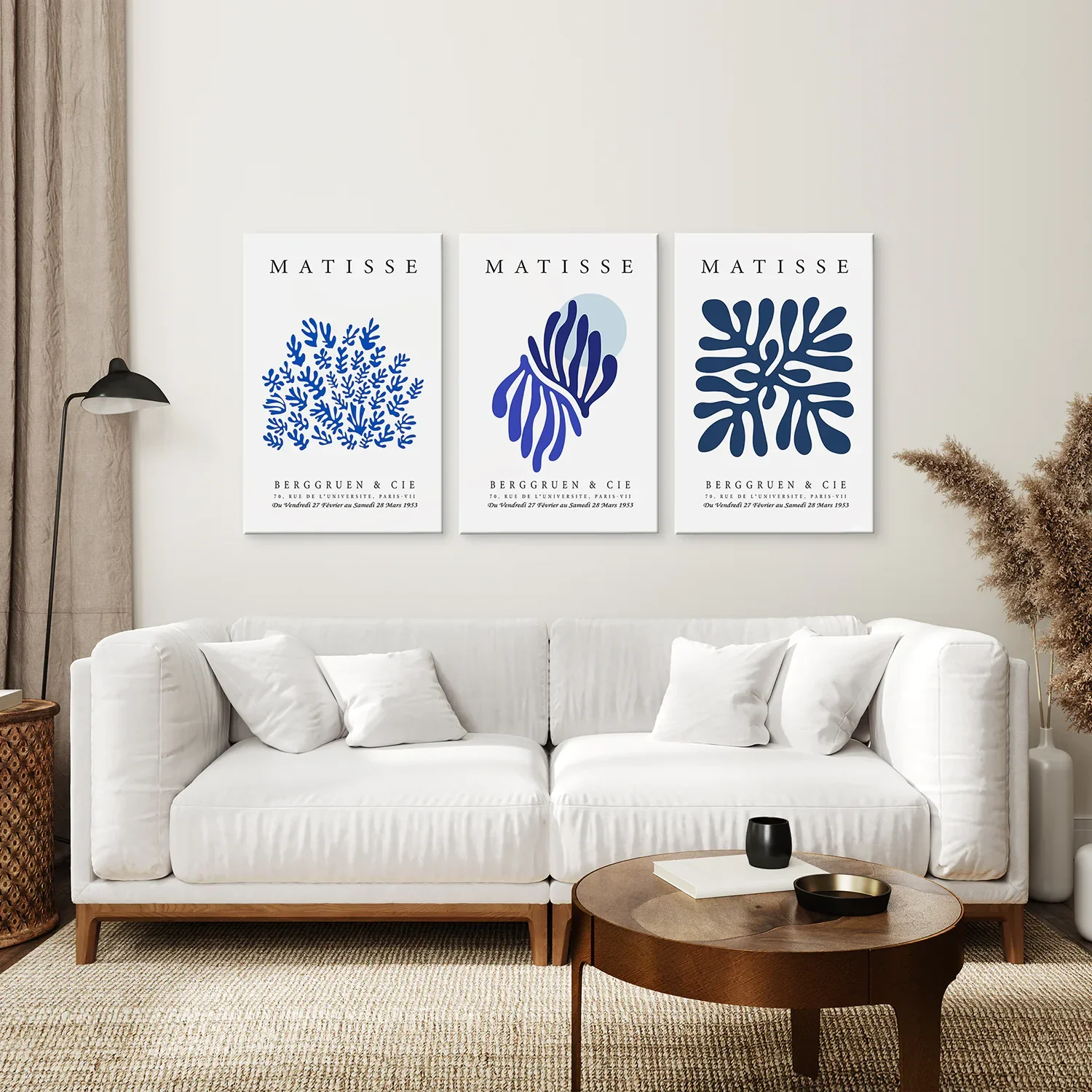 Navy Blue Henri Matisse Cut Outs. Set of 3 Prints - Image 7
