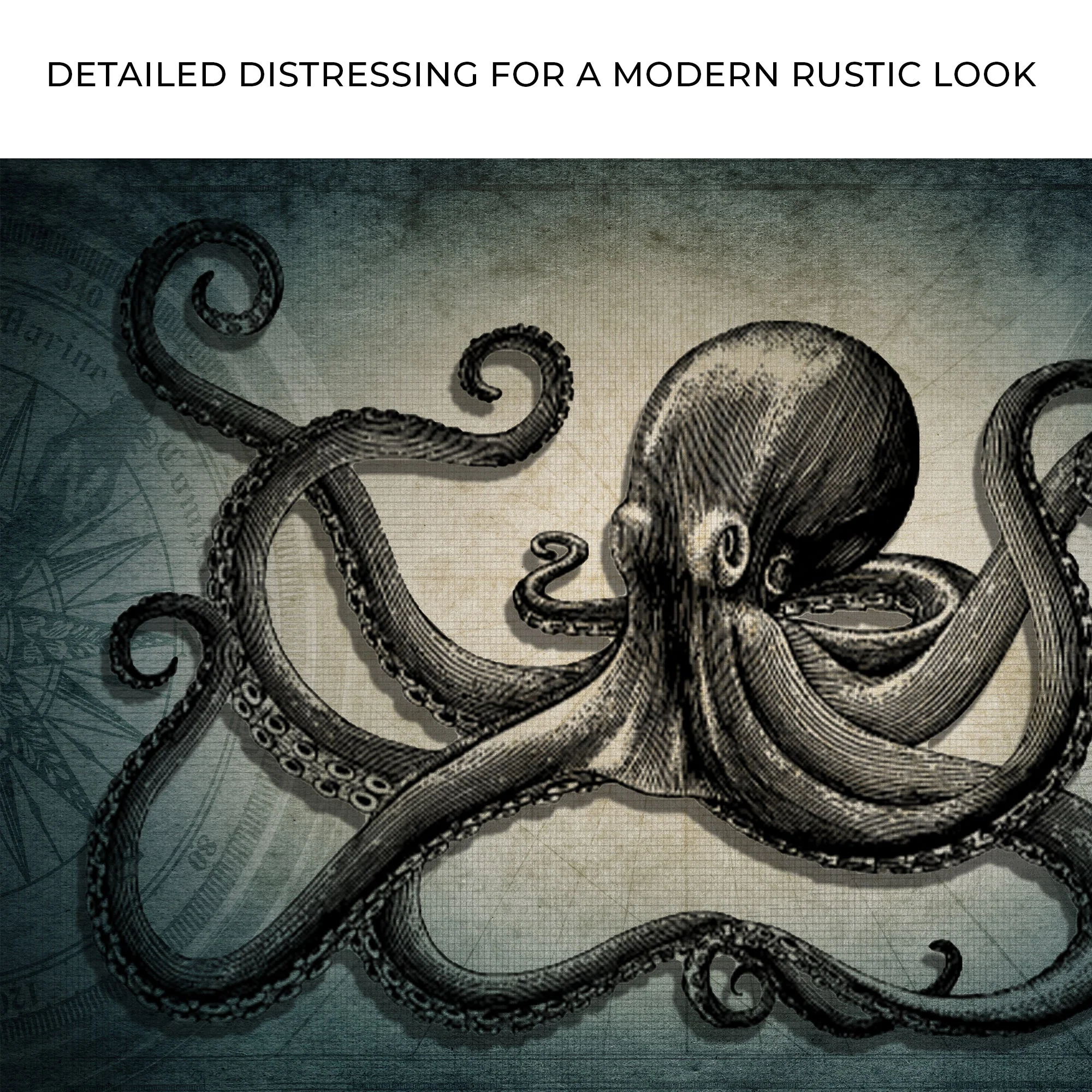 Octopus Coastal Canvas Wall Art - Image 4