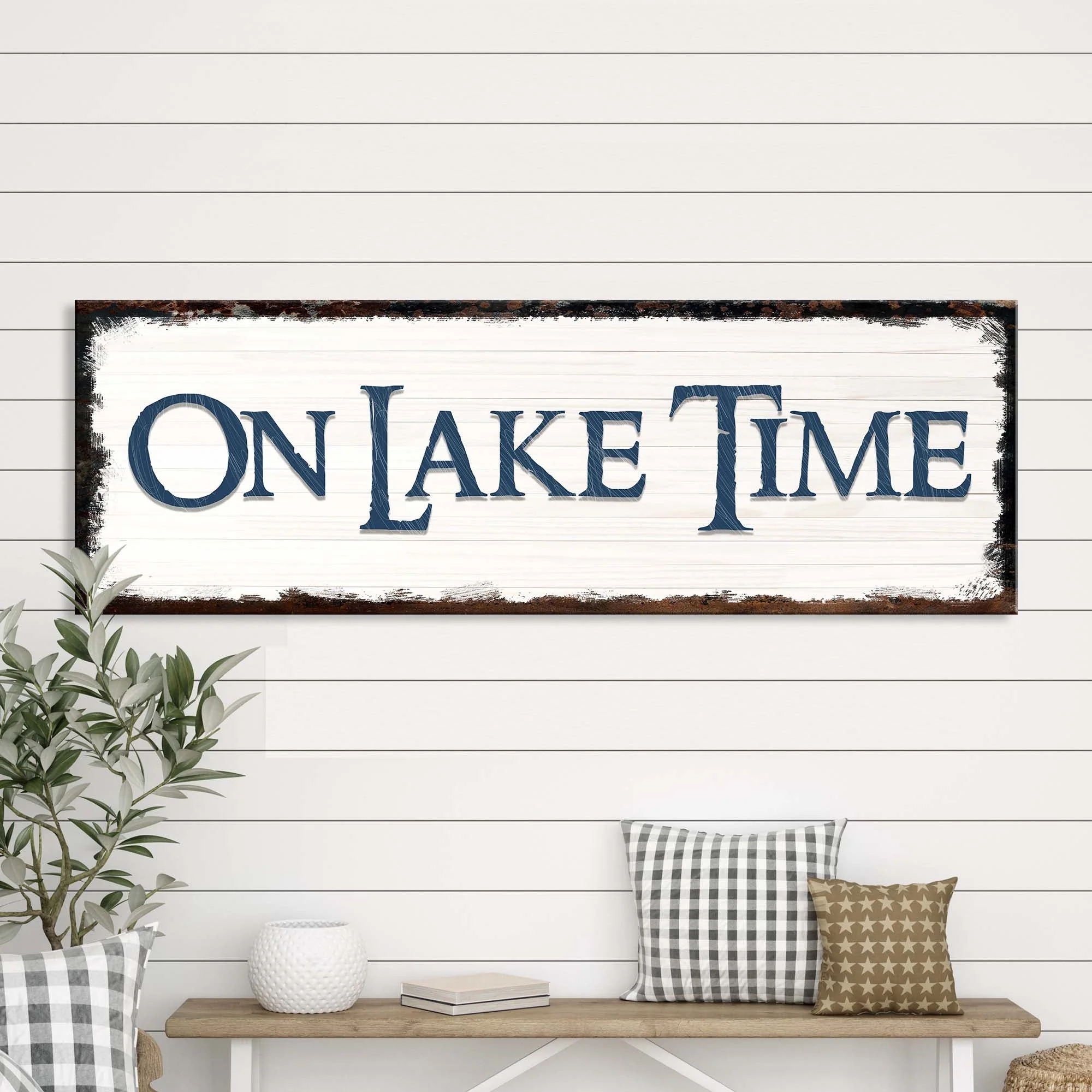 On Lake Time Sign - Image 7