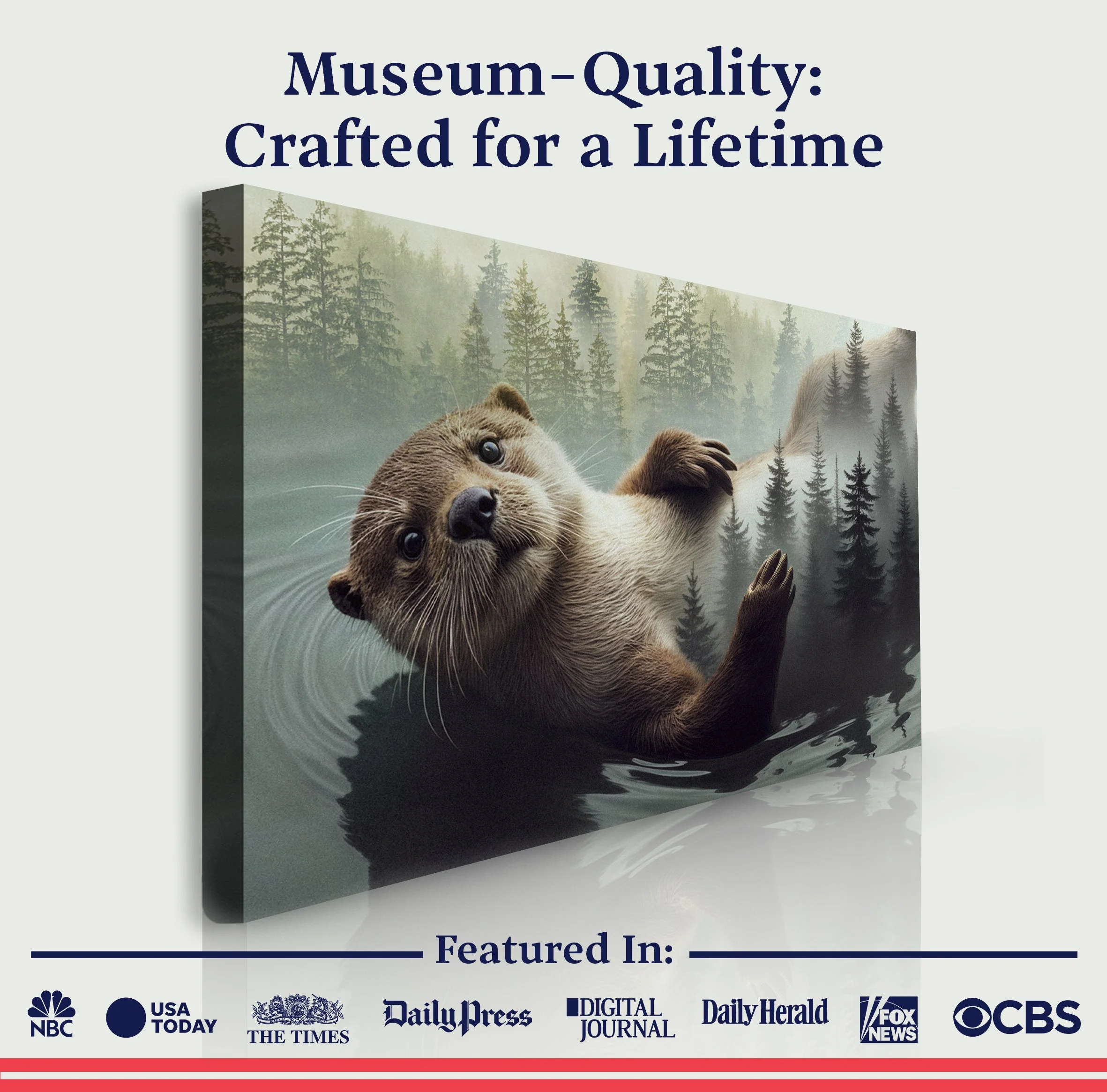 Otter Double Exposure Wall Art - Image 6