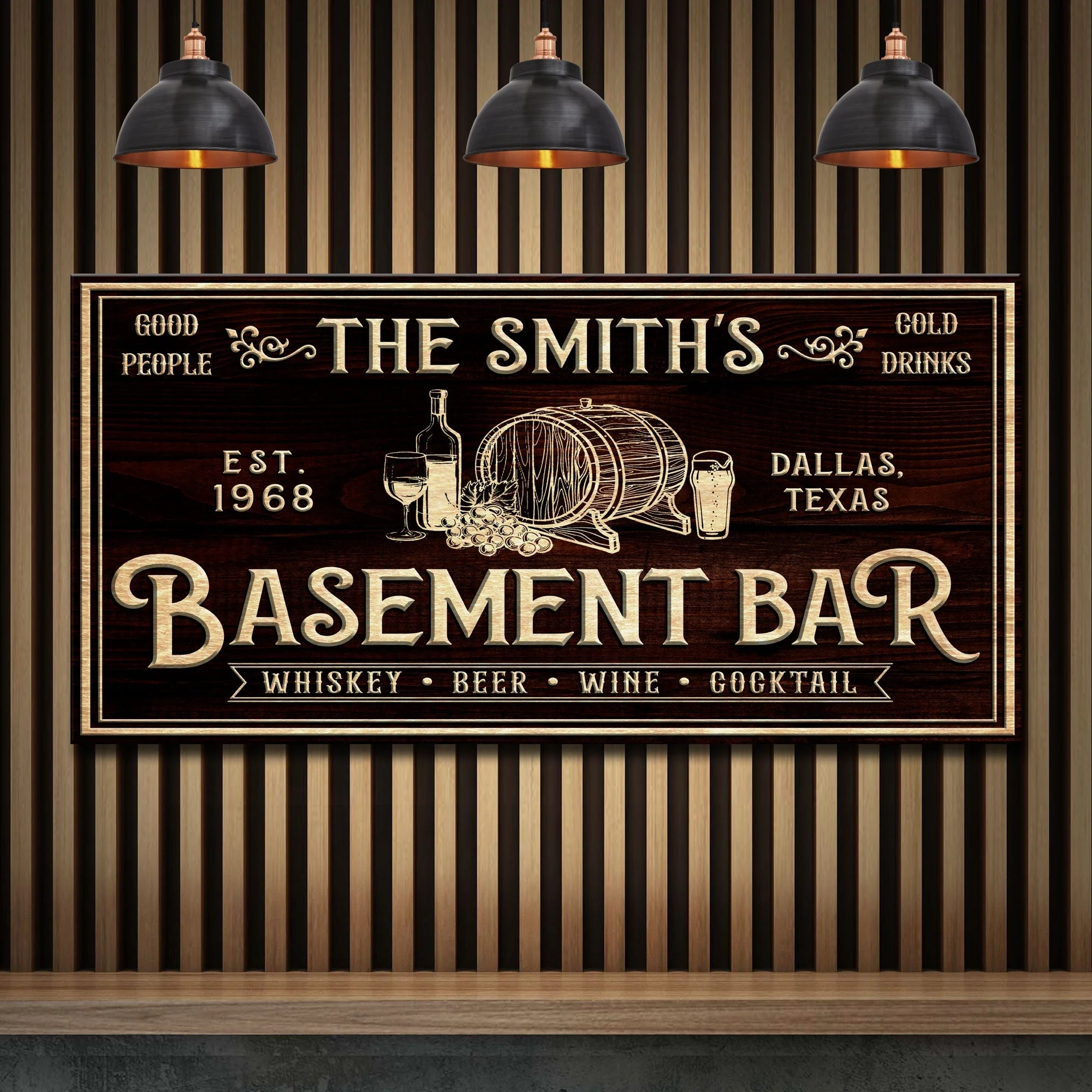 Personalized Basement Bar Sign - Image 2