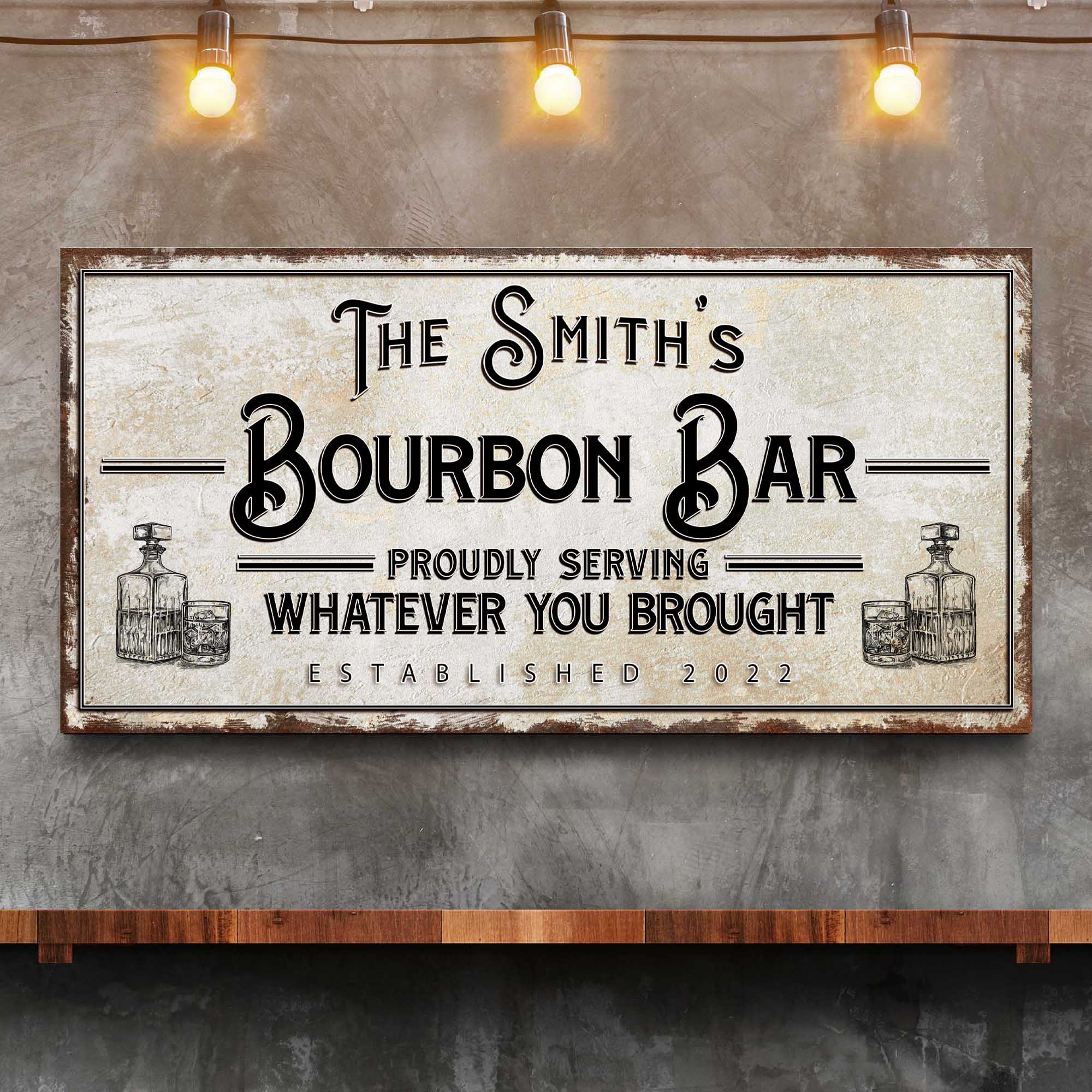 Personalized Bourbon Bar Sign - Image 2