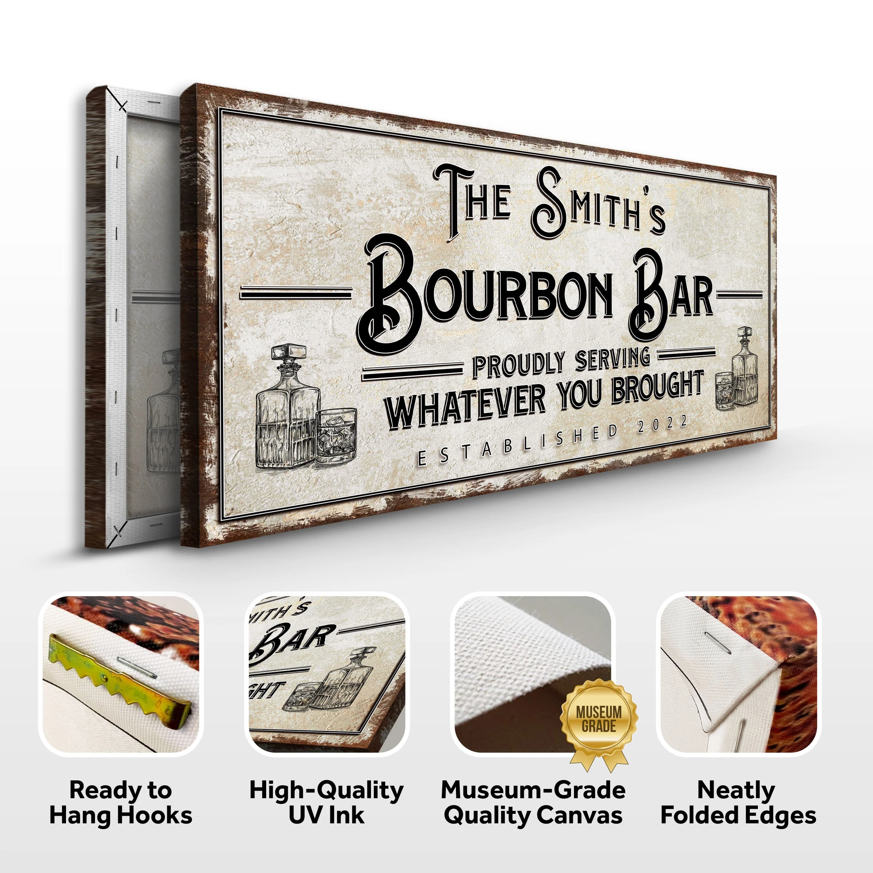 Personalized Bourbon Bar Sign - Image 4