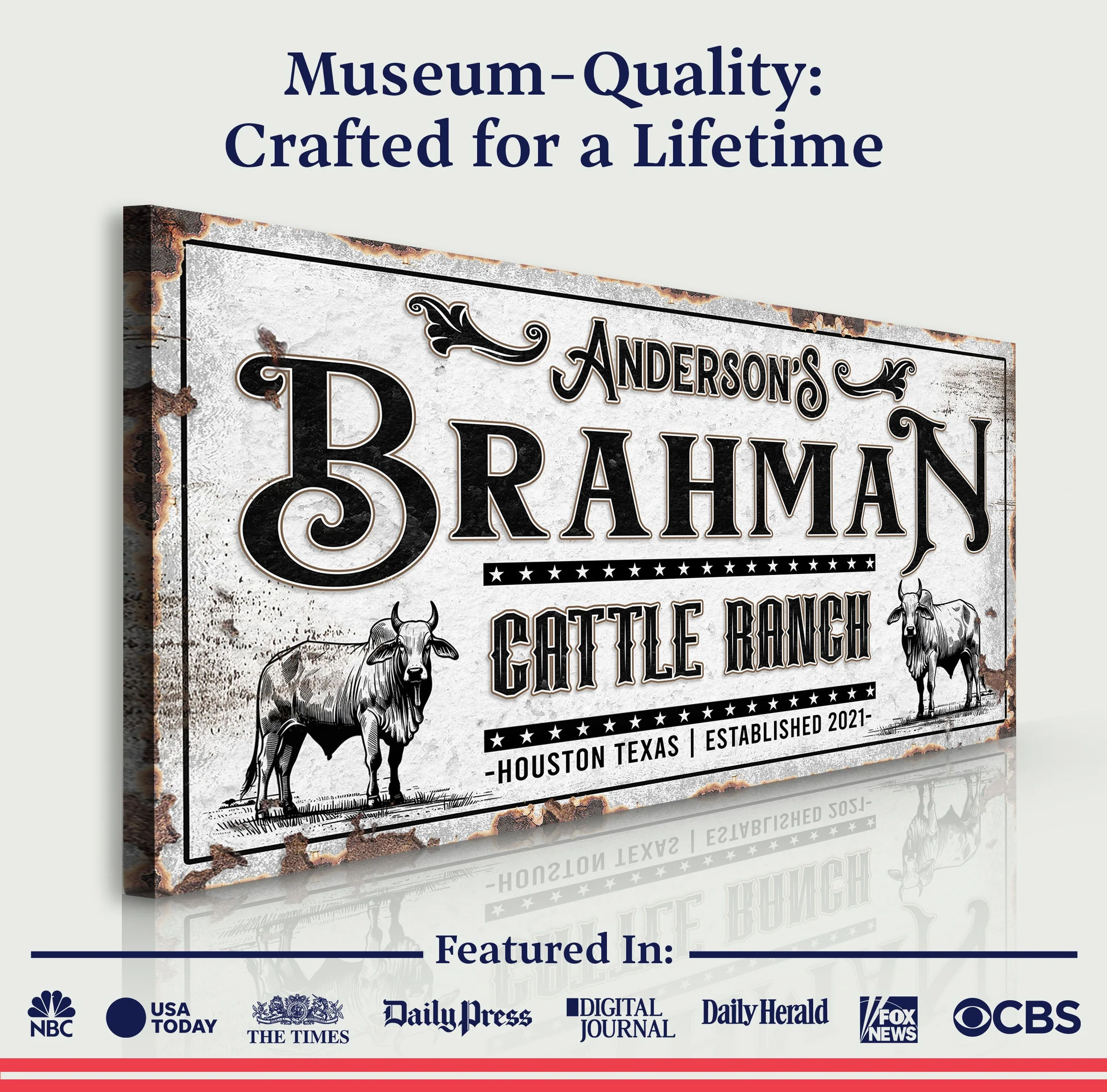 Personalized Brahman Cattle Sign - Image 4