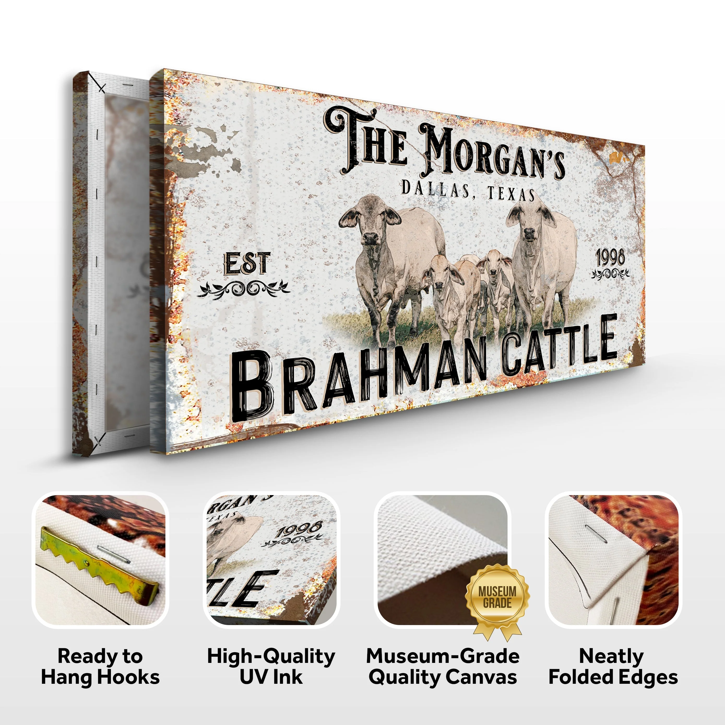 Personalized Brahman Cattle Sign II - Image 6
